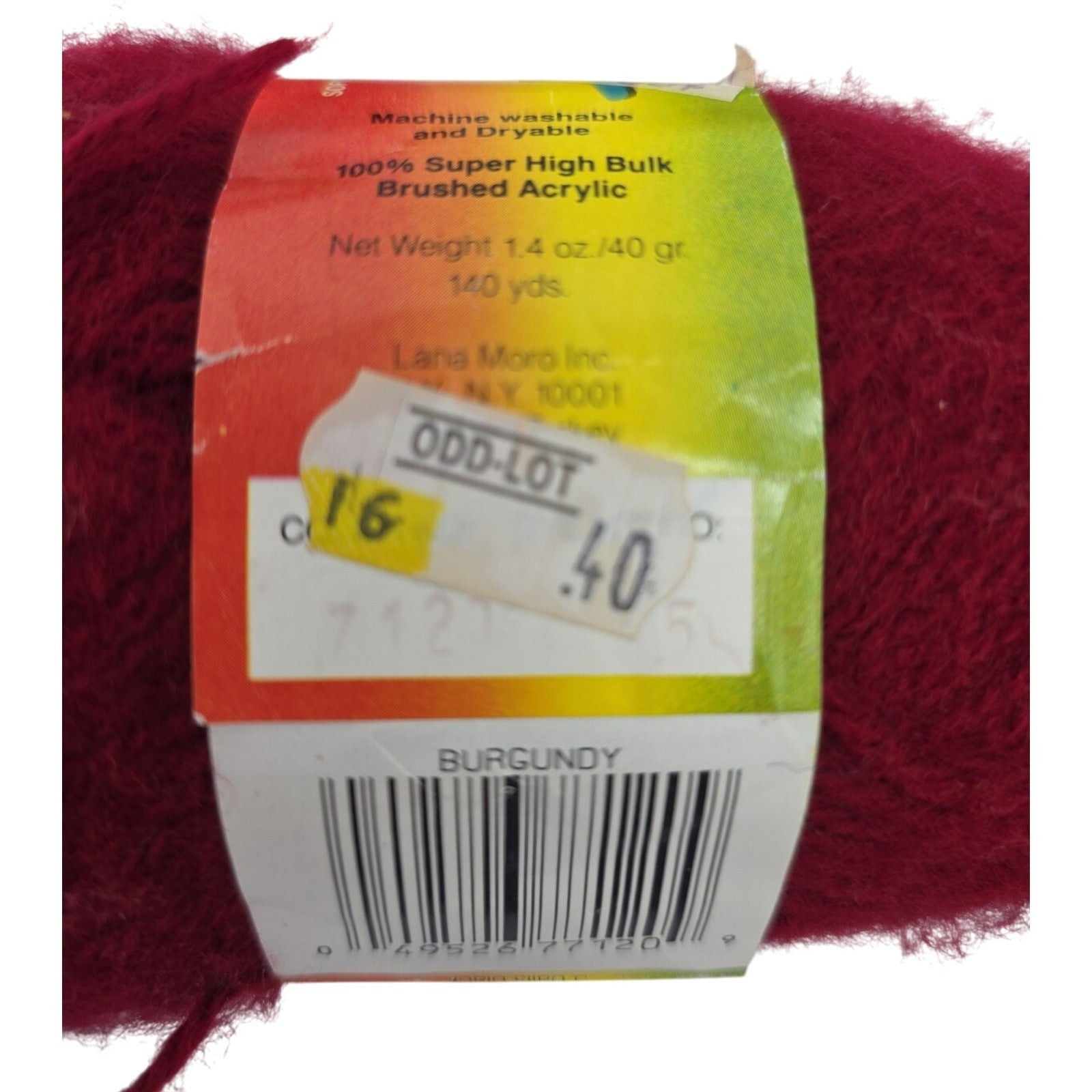 Vintage Super Soft 3 Knit Crochet Craft 3 Ply Sport Yarn Burgandy Lot of 4