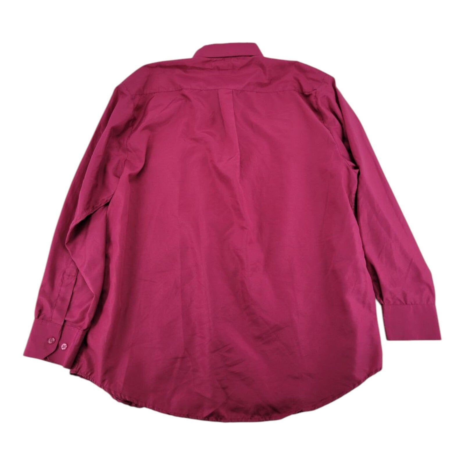 Vittorino Signature Collection Mens Fuchsia Button Up Long Sleeve Shirt Size L