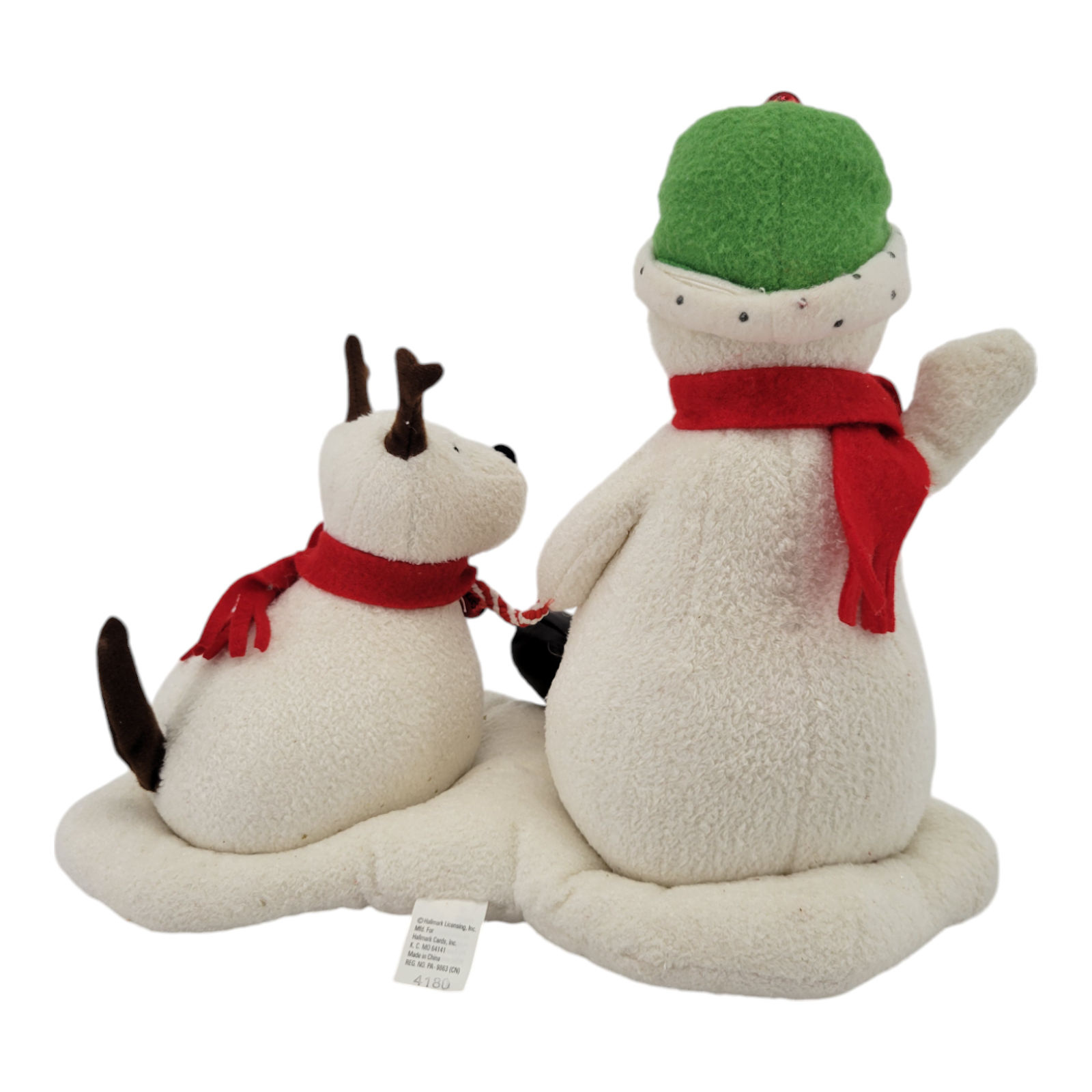 Hallmark 2004 Snow What Fun Jingle Pals Animated Snowman Puppy Techno Plush