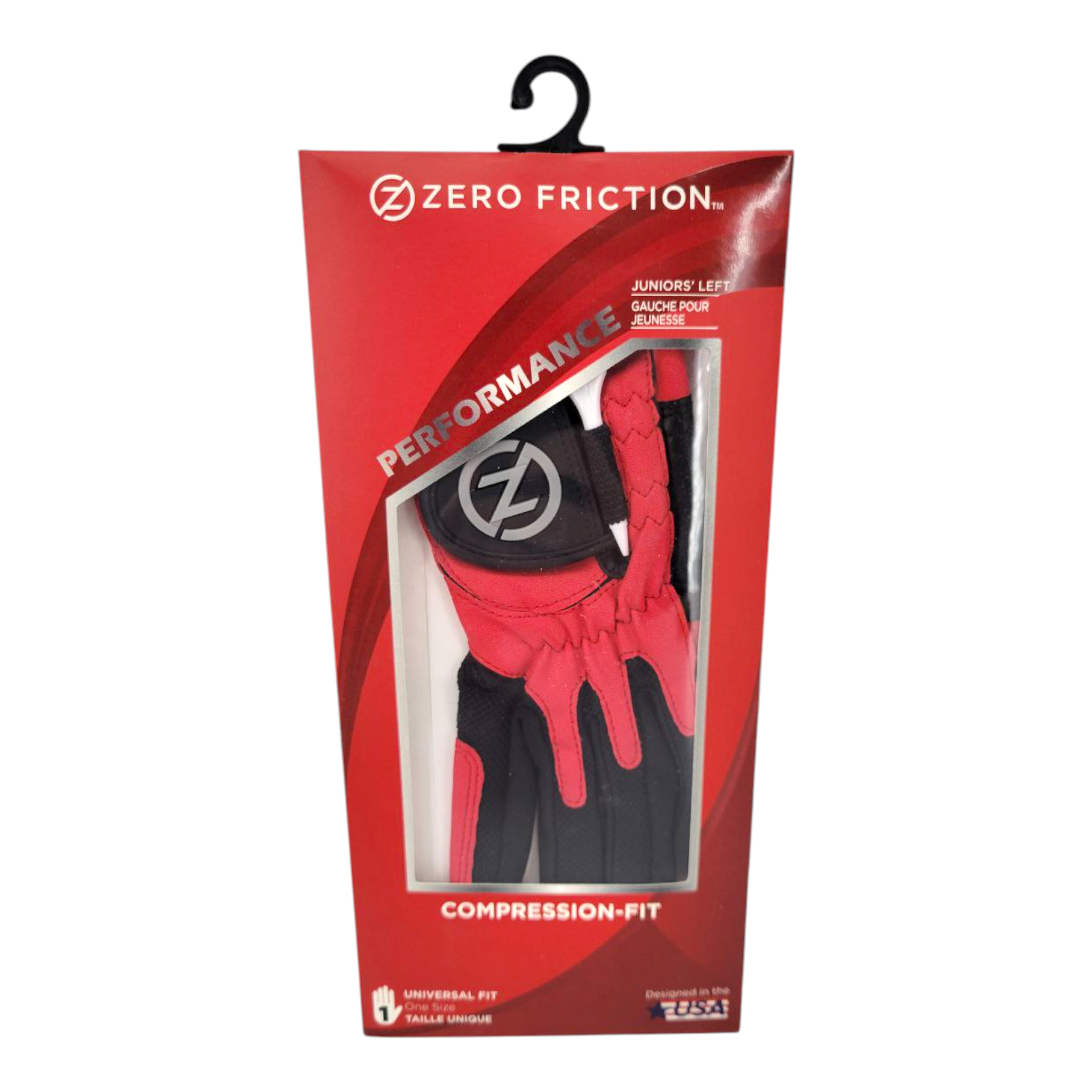 Zero Friction Junior One Size Left Hand Performance Glove Red