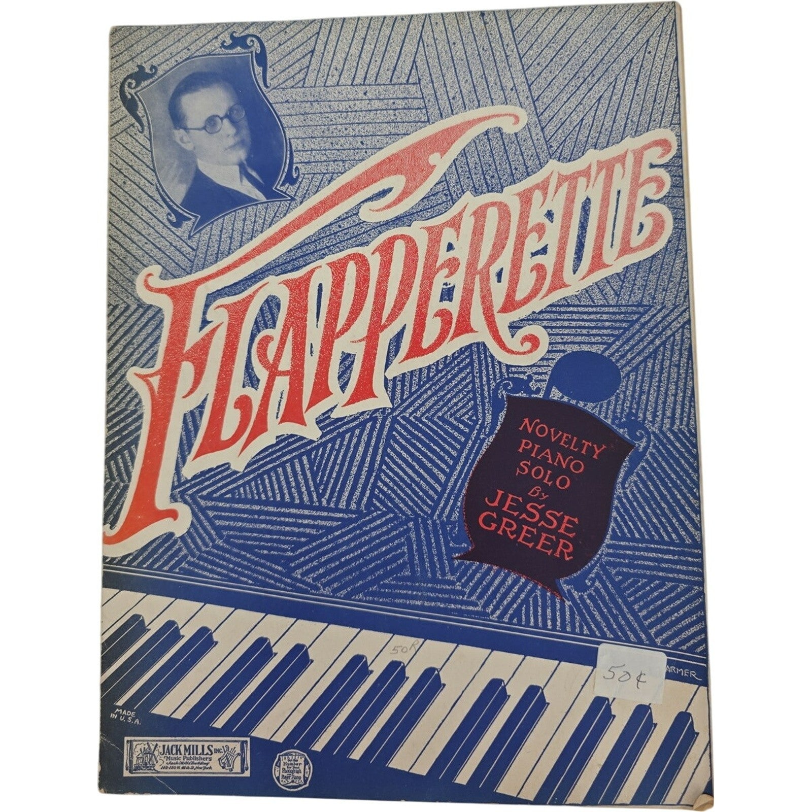 Vintage Sheet Music 1926 Flapperette Novelty Piano Solo Jesse Greer