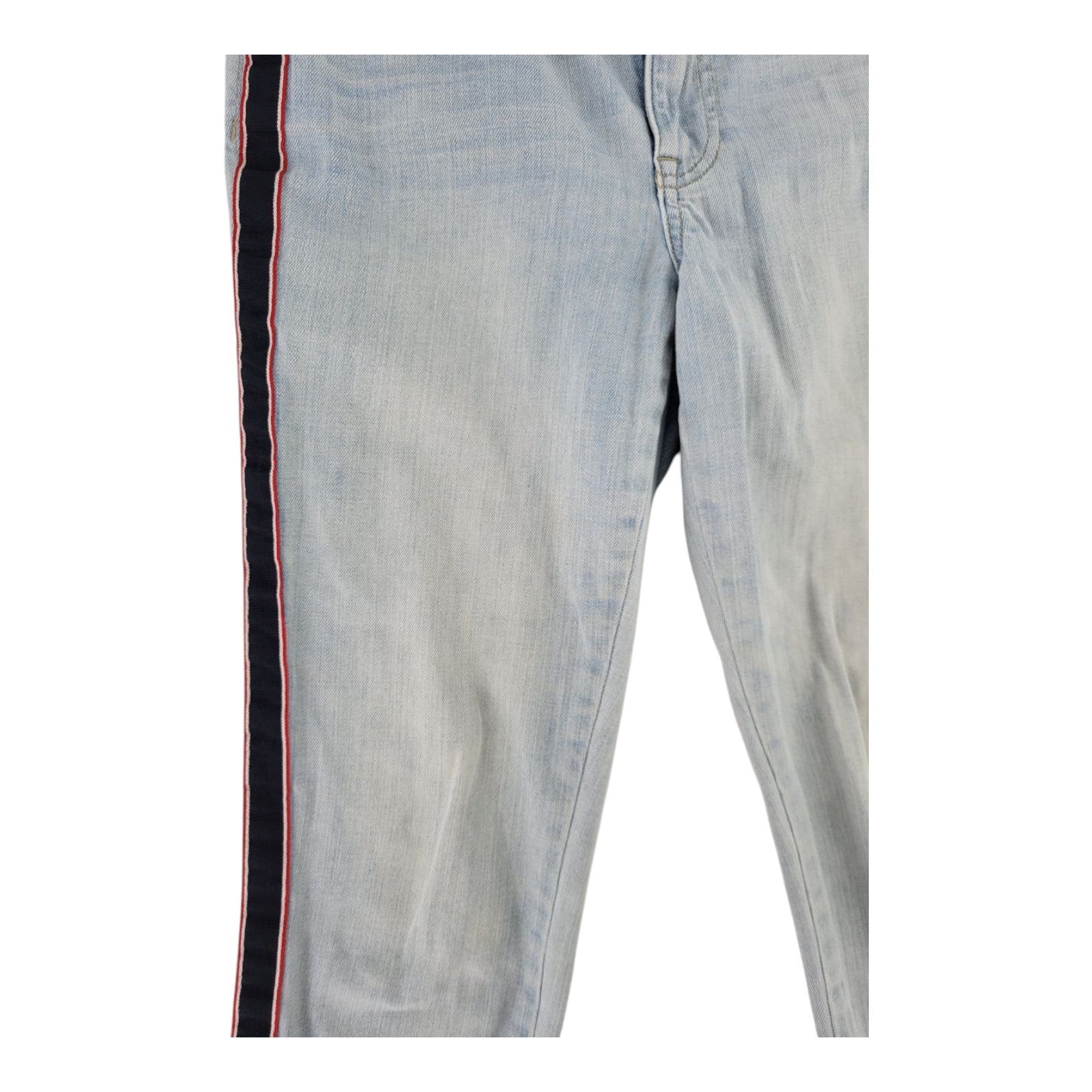 Tommy Hilfiger Tribeca Skinny Jeans Light Wash Side Stripe Womens Size 8