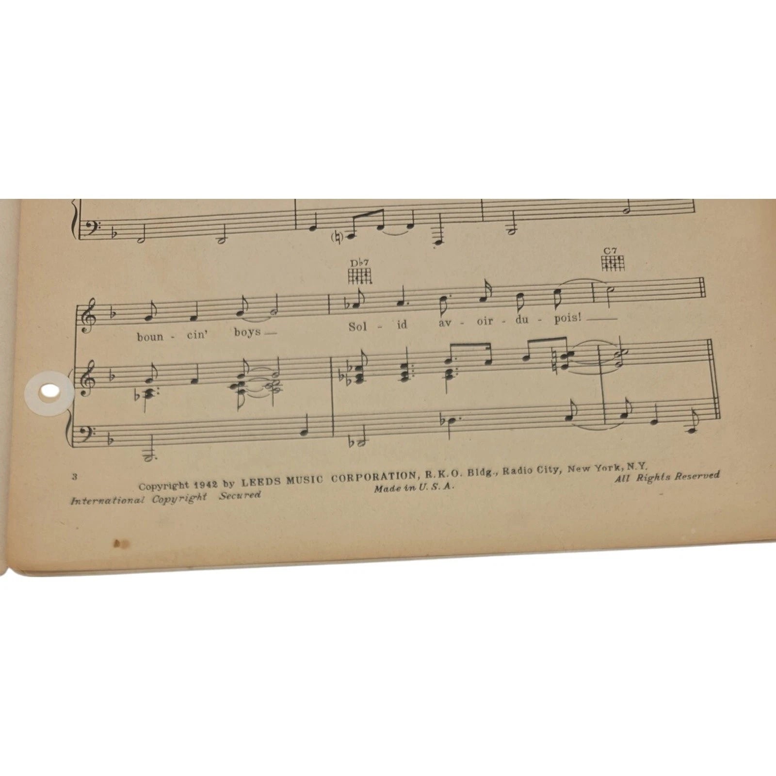 1942 Sheet Music Mister Five by Five Don Raye Gene De Paul Behind the 8 Ball