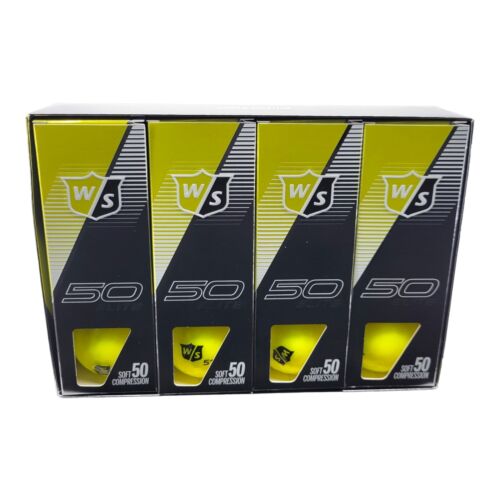 Wilson Staff 50 Elite High Visibility Yellow Golf Balls 12 Pack Power Balance