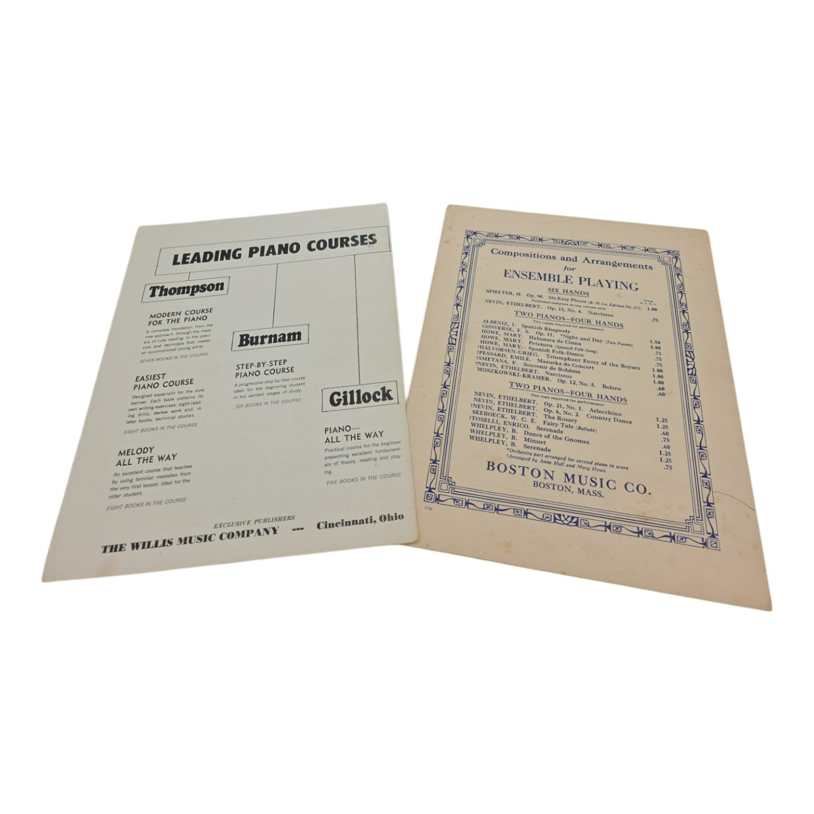 Tosellis Serenade by Enrico Toselli and Dance Caprice by Edward Grieg Set of 2