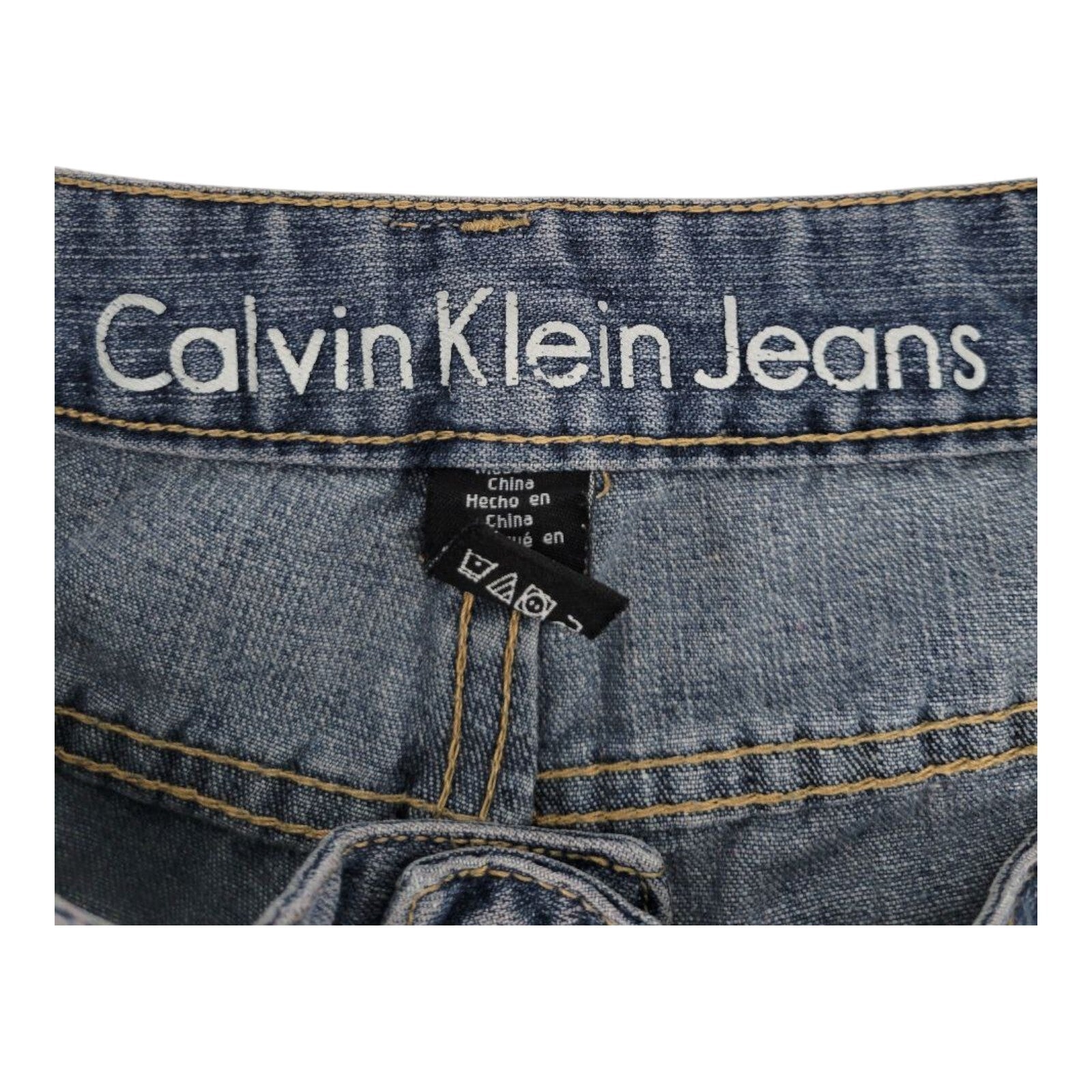 Calvin Klein Womens Blue Denim Bermuda Shorts Size 20