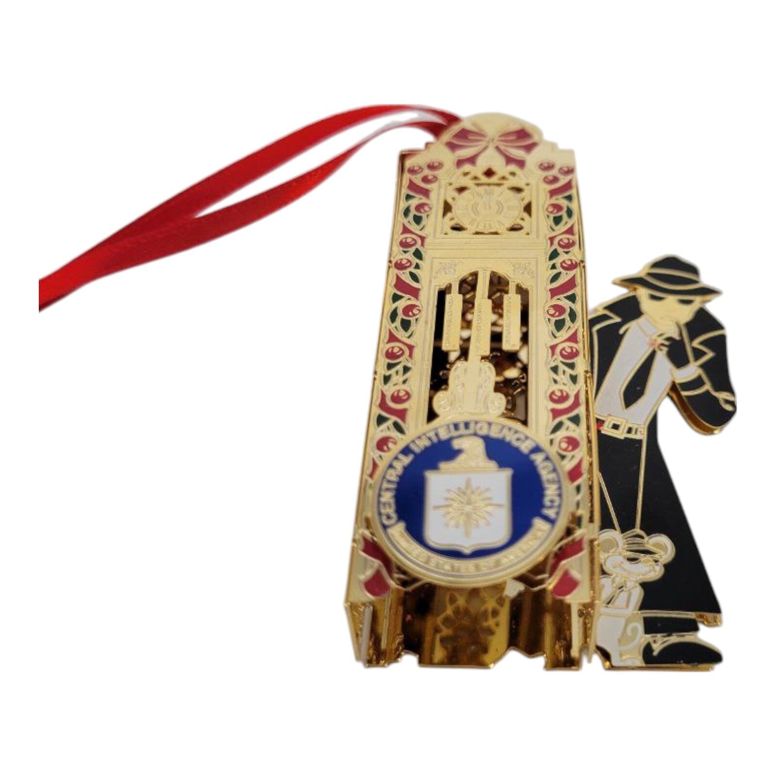 CIA Central Intelligence Agency Spy Guy Christmas Ornament with Box