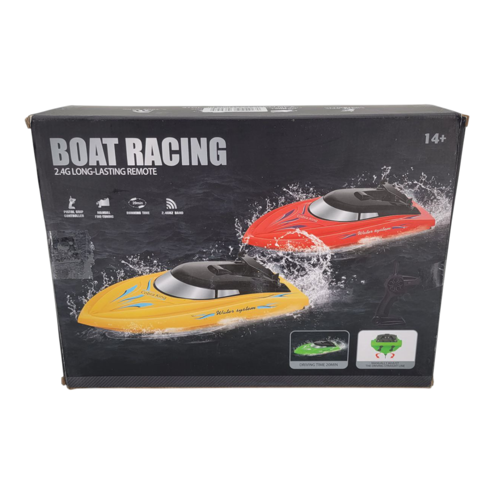 3 Pack RC Racing Boats 2.4GHz 10km/h Remote Control Red Blue Green Adults Kids