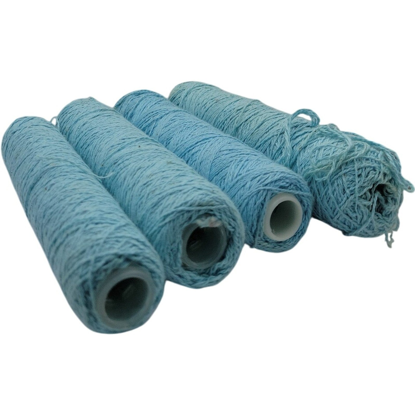 Vintage Teal Blue Acrylic Weaving Knitting Yarn Lot of 4