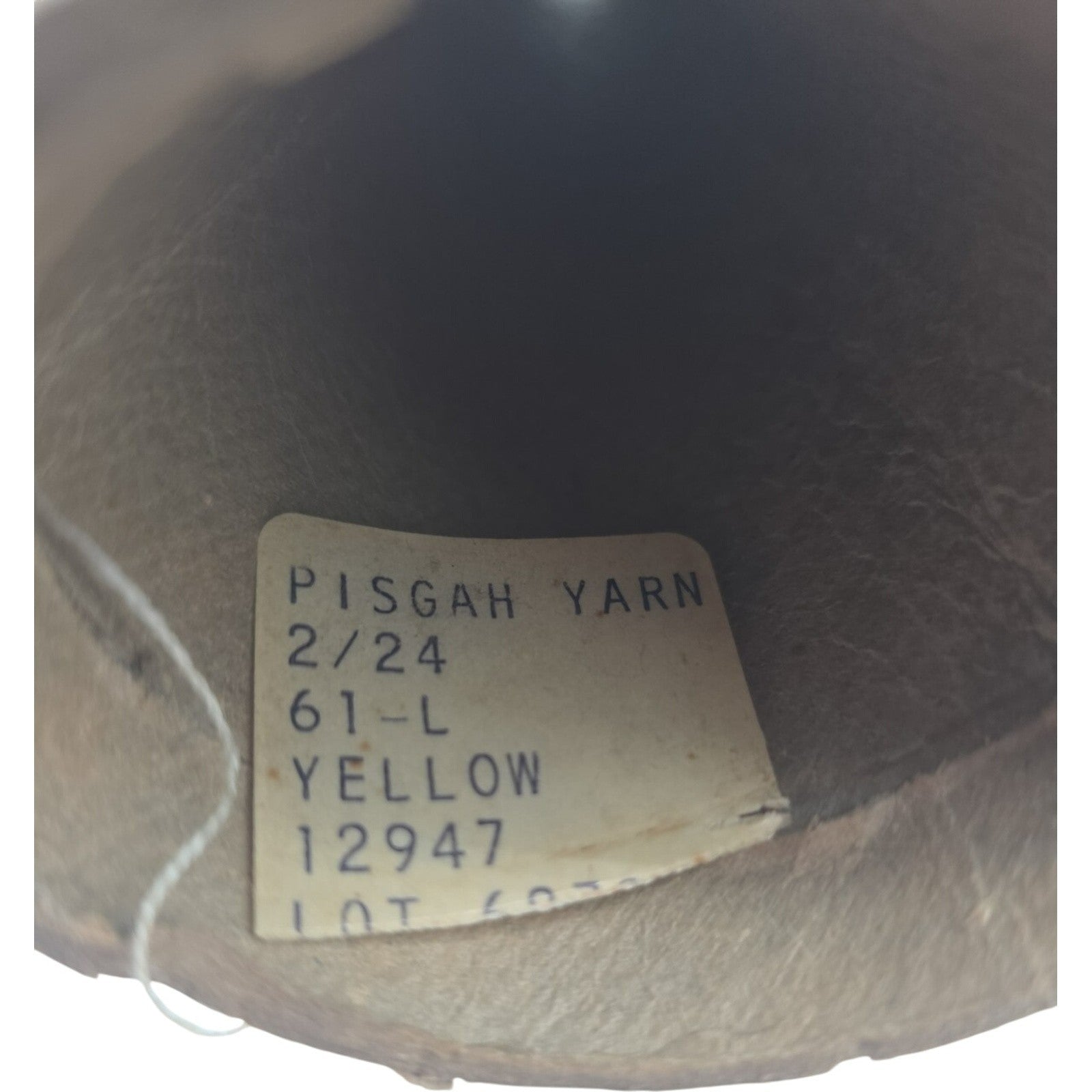 Vintage Pisgah Yarn 2/24 Acrylic Cone Yarn 61-L Yellow 12947