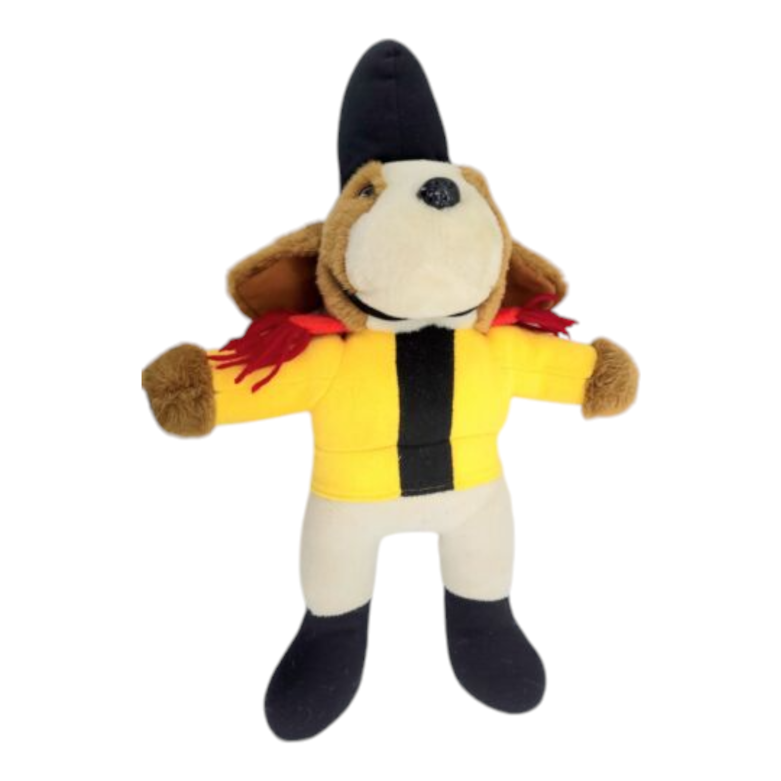 Vintage Plush Puppy Dog Soldier Band Leader Yellow Uniform 18"