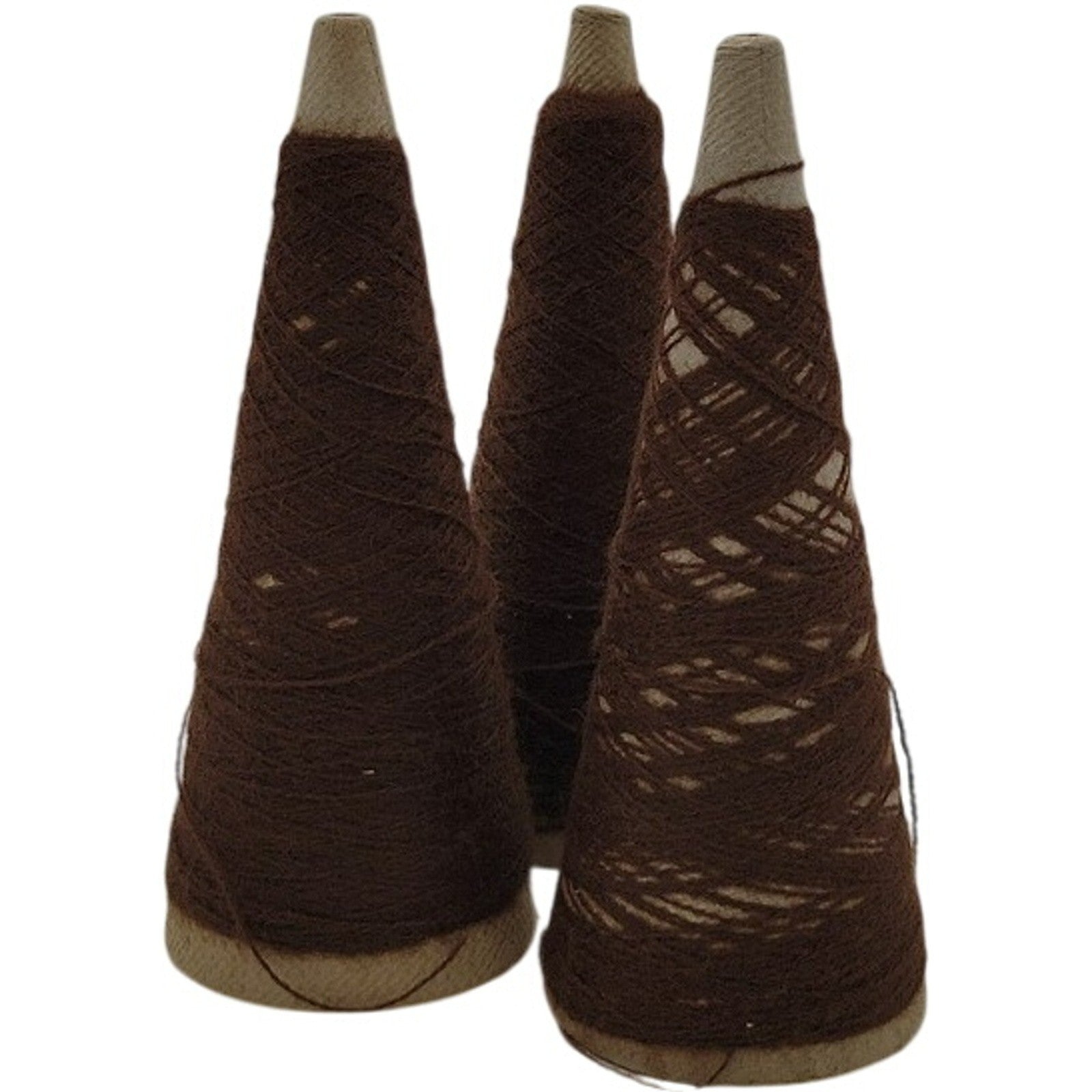 Vintage Spectrell 2/24 Acrylic Cone Yarn Chocolate 06246 Lot of 3