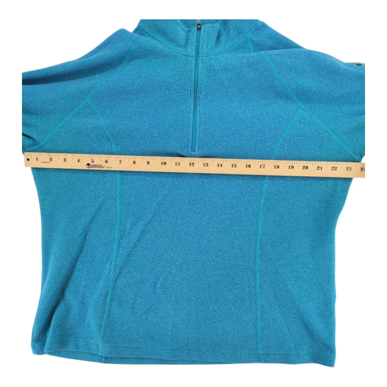L.L. Bean Women's Blue Fleece Quarter Zip Pullover Jacket Size XL