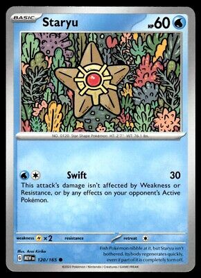 Pokemon 2023 Scarlet & Violet 151 Staryu Common #120 Near Mint Card