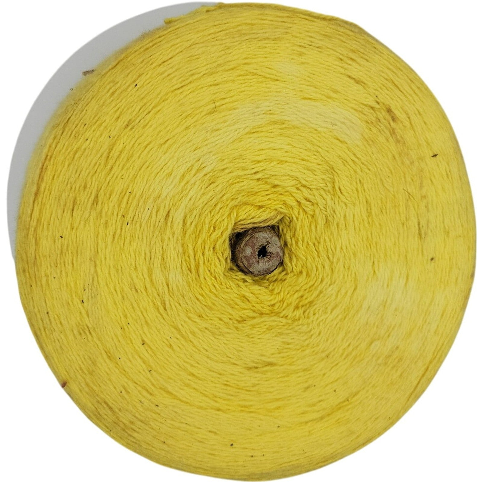 Vintage Yellow Cone Yarn Thread for Knitting, Weaving, Crochet, Craft