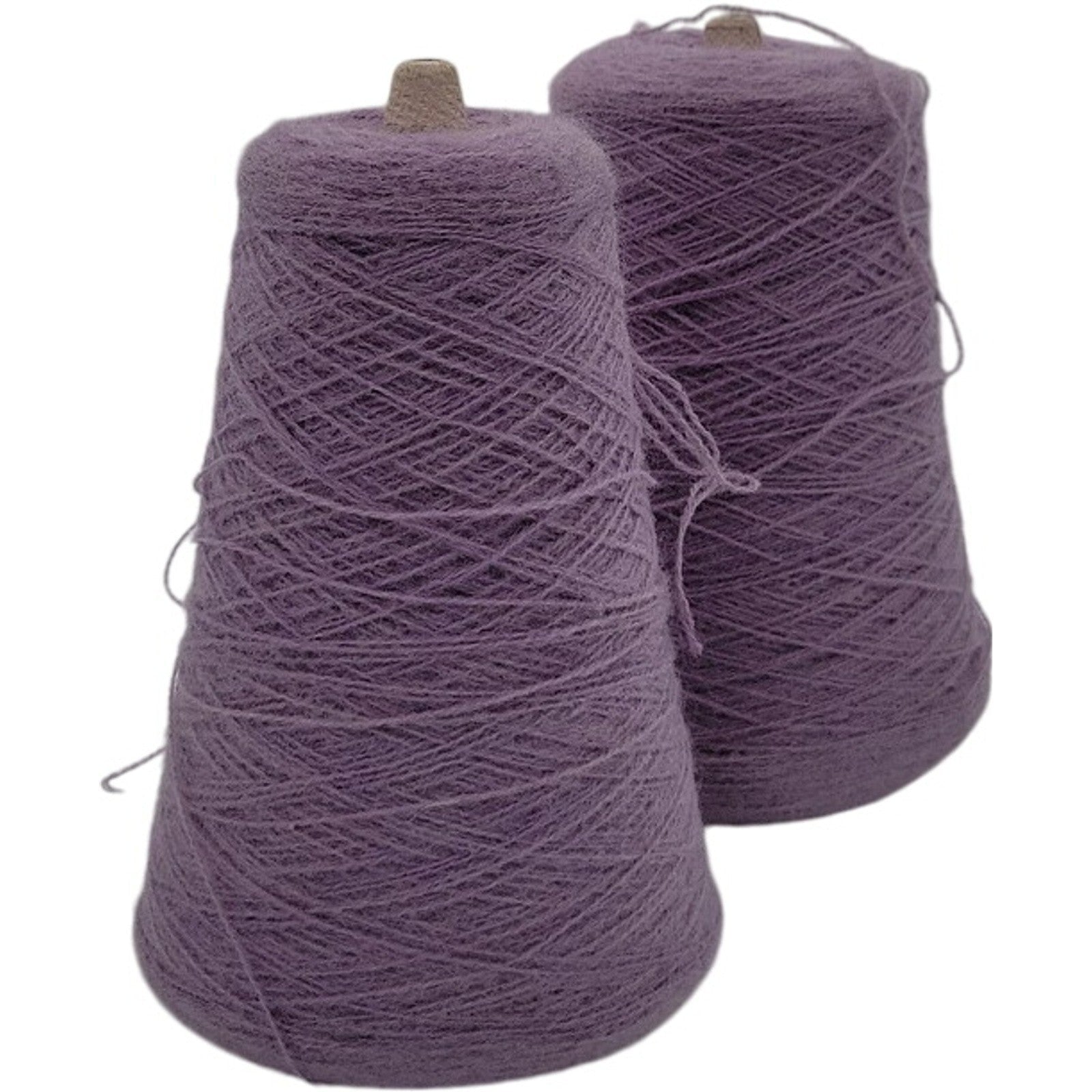 Vintage 1980s Templon 2/24 Lavender Heather Yarn Cones S-50851 Lot of 2