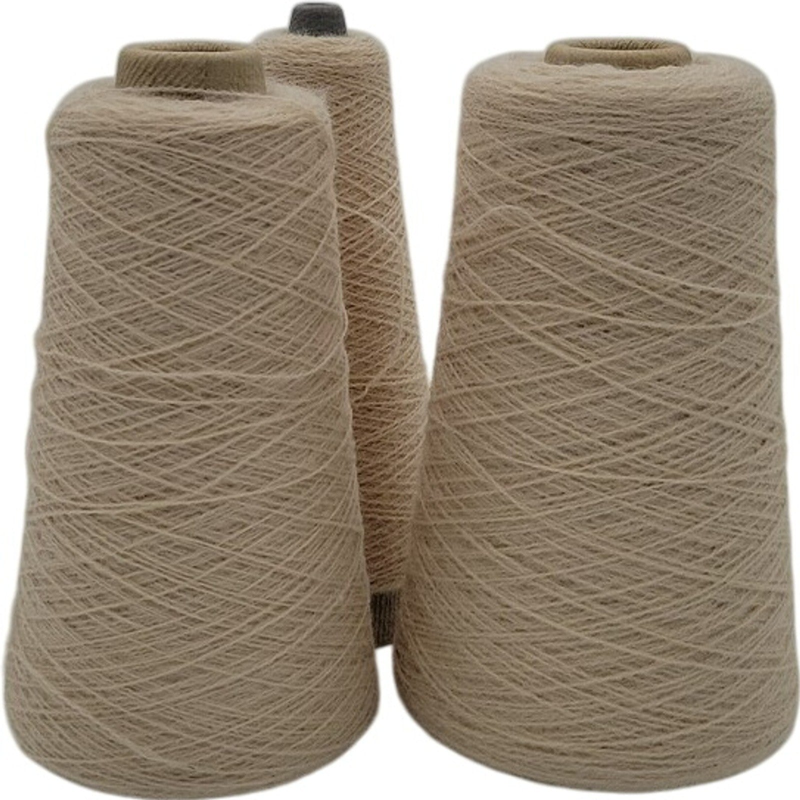 Vintage Spinnerin 2/24 Acrylic Weaving Knitting Yarn Beige 36908 Lot of 3