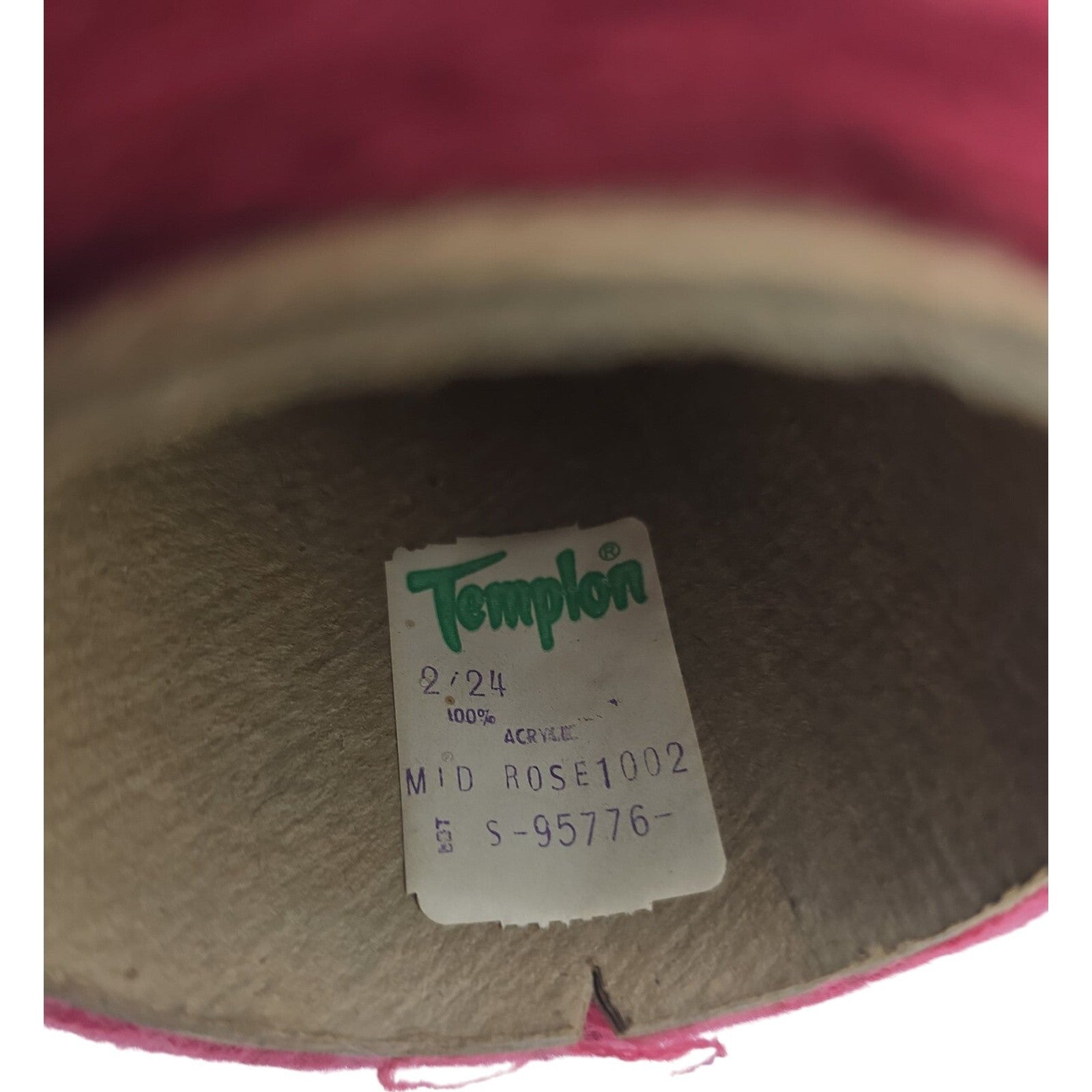 Vintage Templon Mid Rose 100% Acrylic Weaving Yarn Cone 2/24 Lot S-95776
