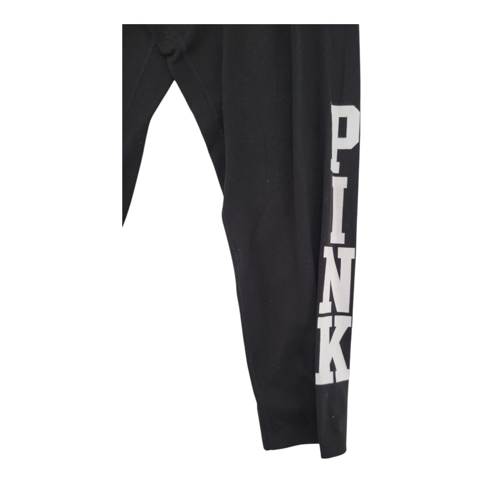 Victorias Secret PINK Ultimate Leggings Logo Graphic Sided Black Large