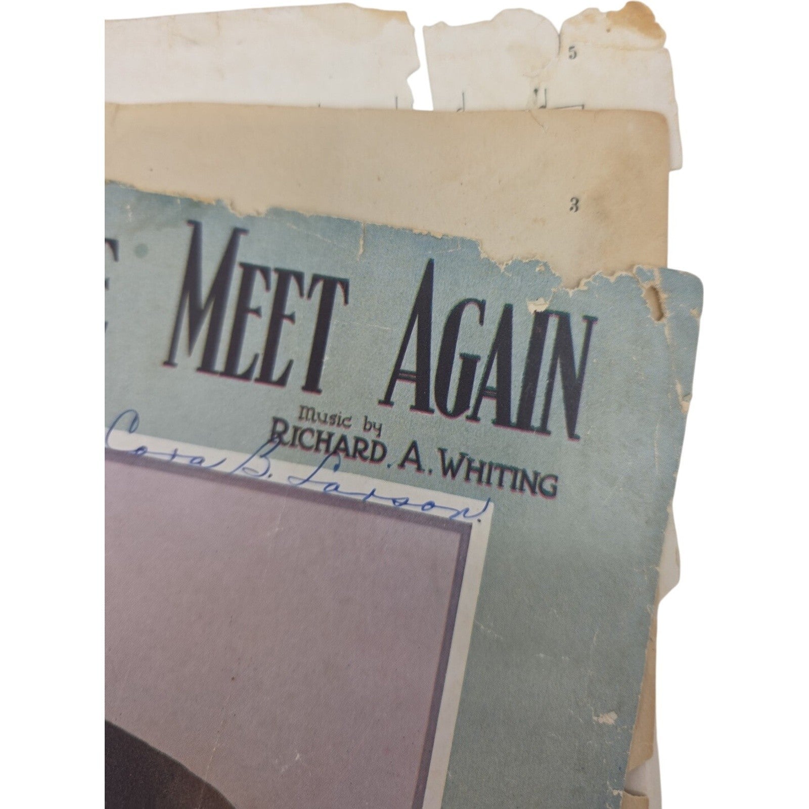 1921 Vintage When Shall We Meet Again Sheet Music by Egan & Whiting