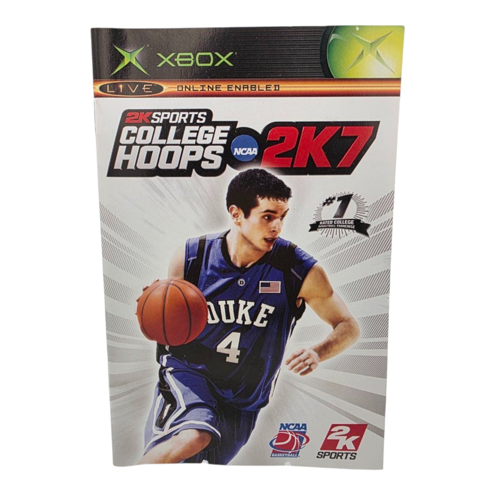 Xbox College Hoops 2K7 Game Complete with Manual NCAA Basketball Tested