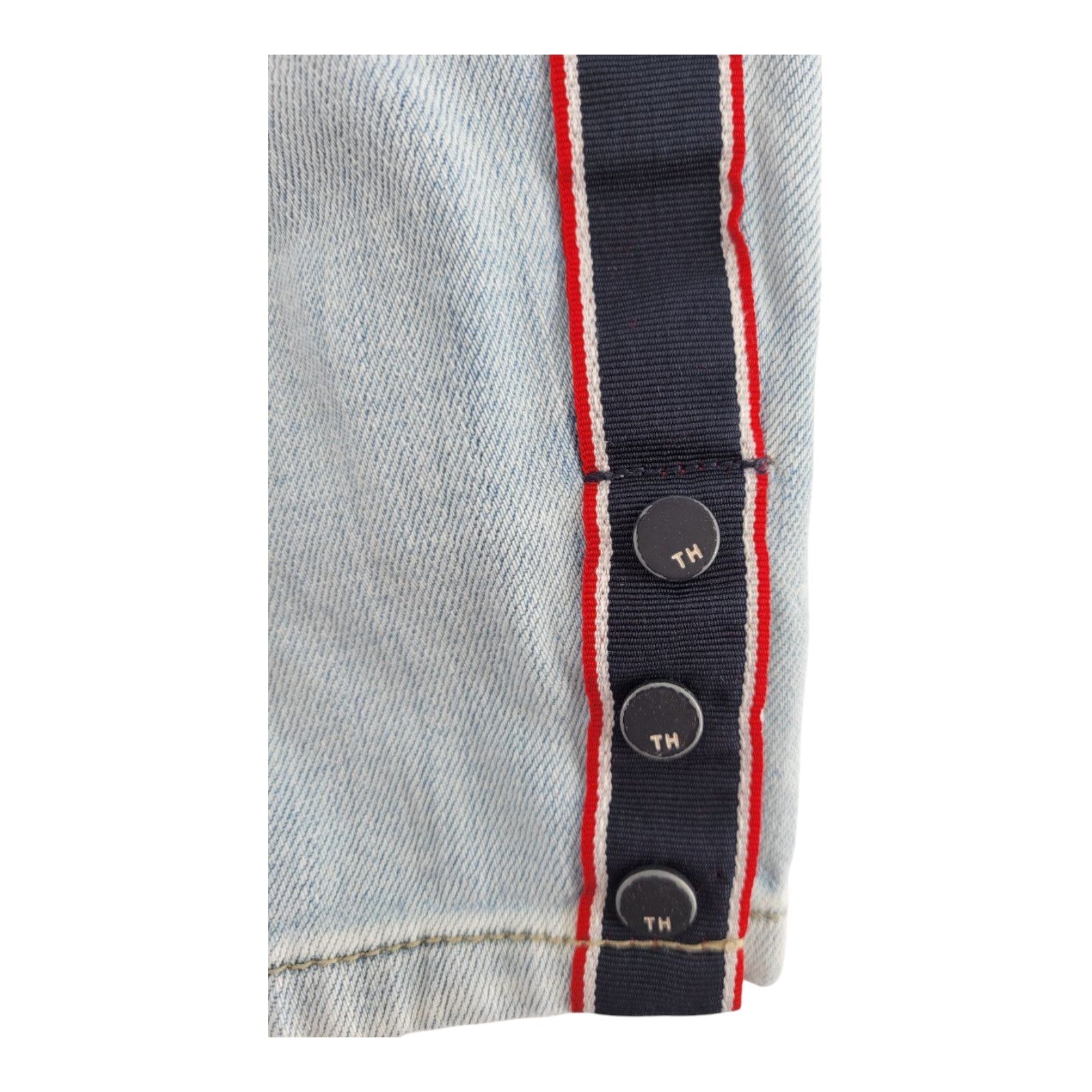 Tommy Hilfiger Tribeca Skinny Jeans Light Wash Side Stripe Womens Size 8