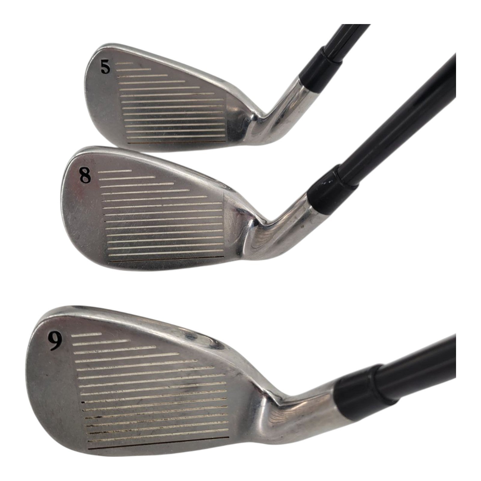 St. George Super Steel Irons 5 8 9 Golf Club Set RH Mens R-Flex Graphite Shaft