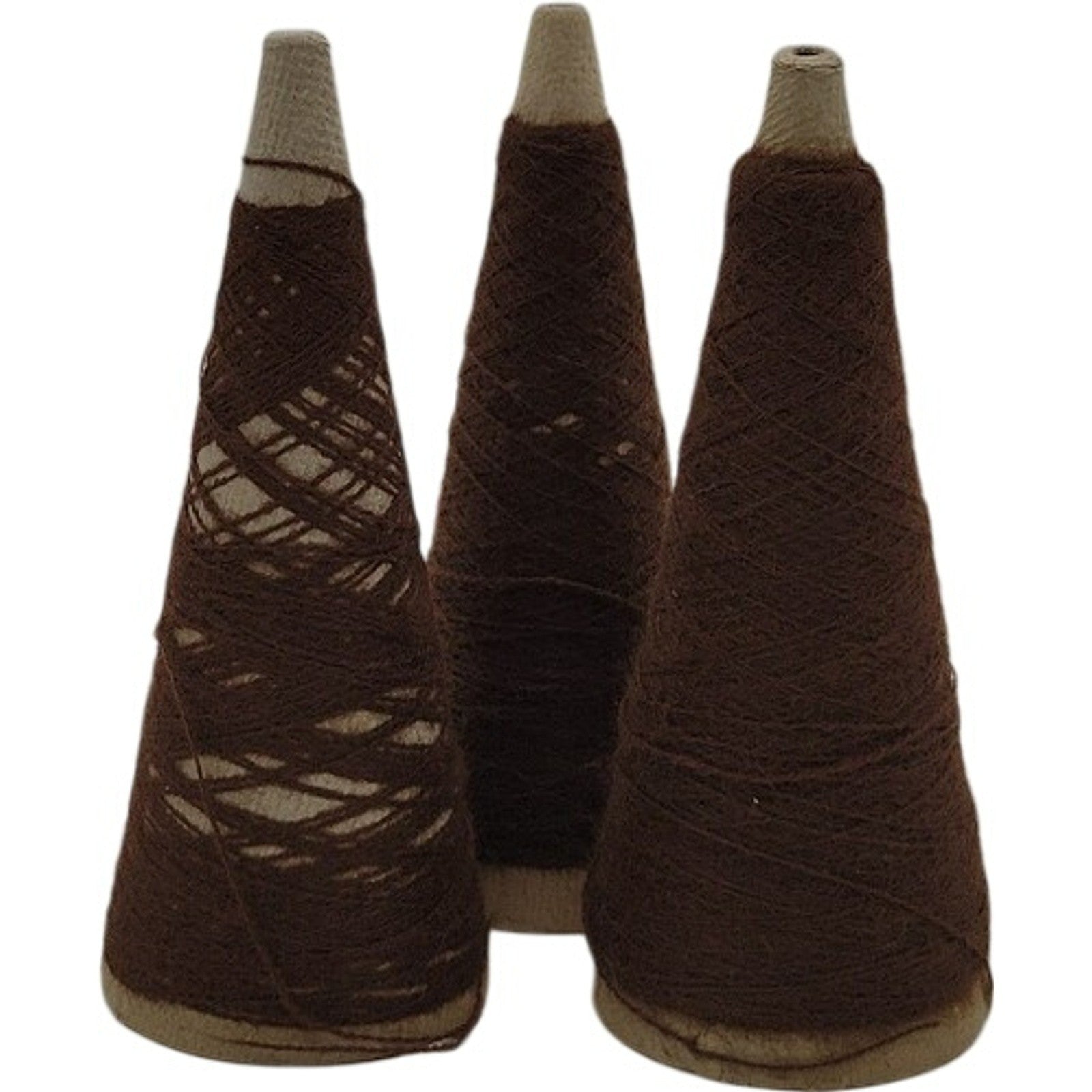 Vintage Spectrell 2/24 Acrylic Cone Yarn Chocolate 06246 Lot of 3
