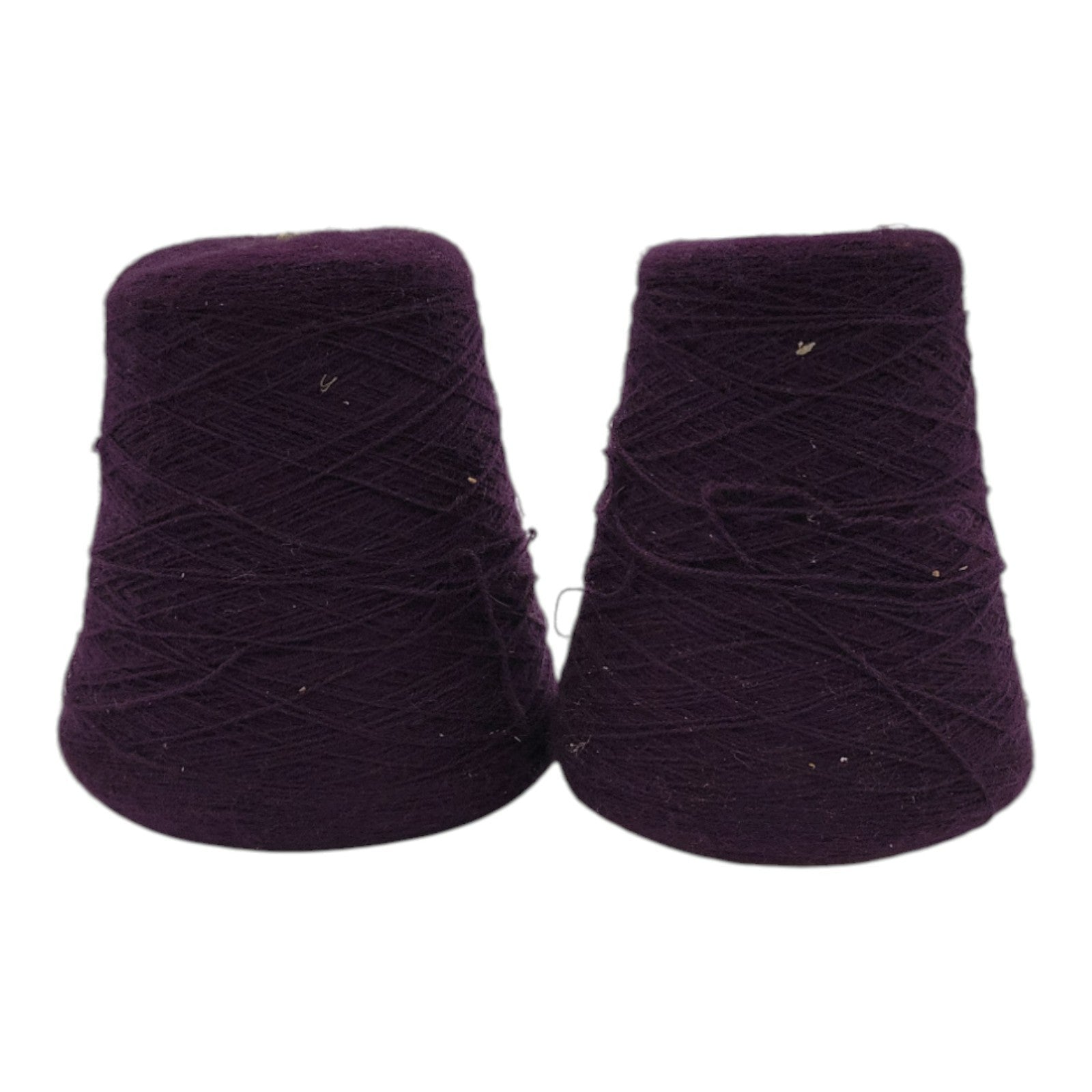 Vintage Unbranded Purple 9589 Yarn Cone Lot of 2