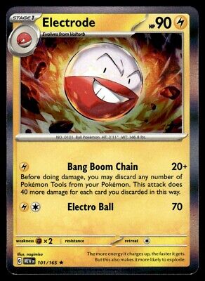 Pokemon 2023 Scarlet & Violet 151 Electrode Rare #101 Near Mint Card