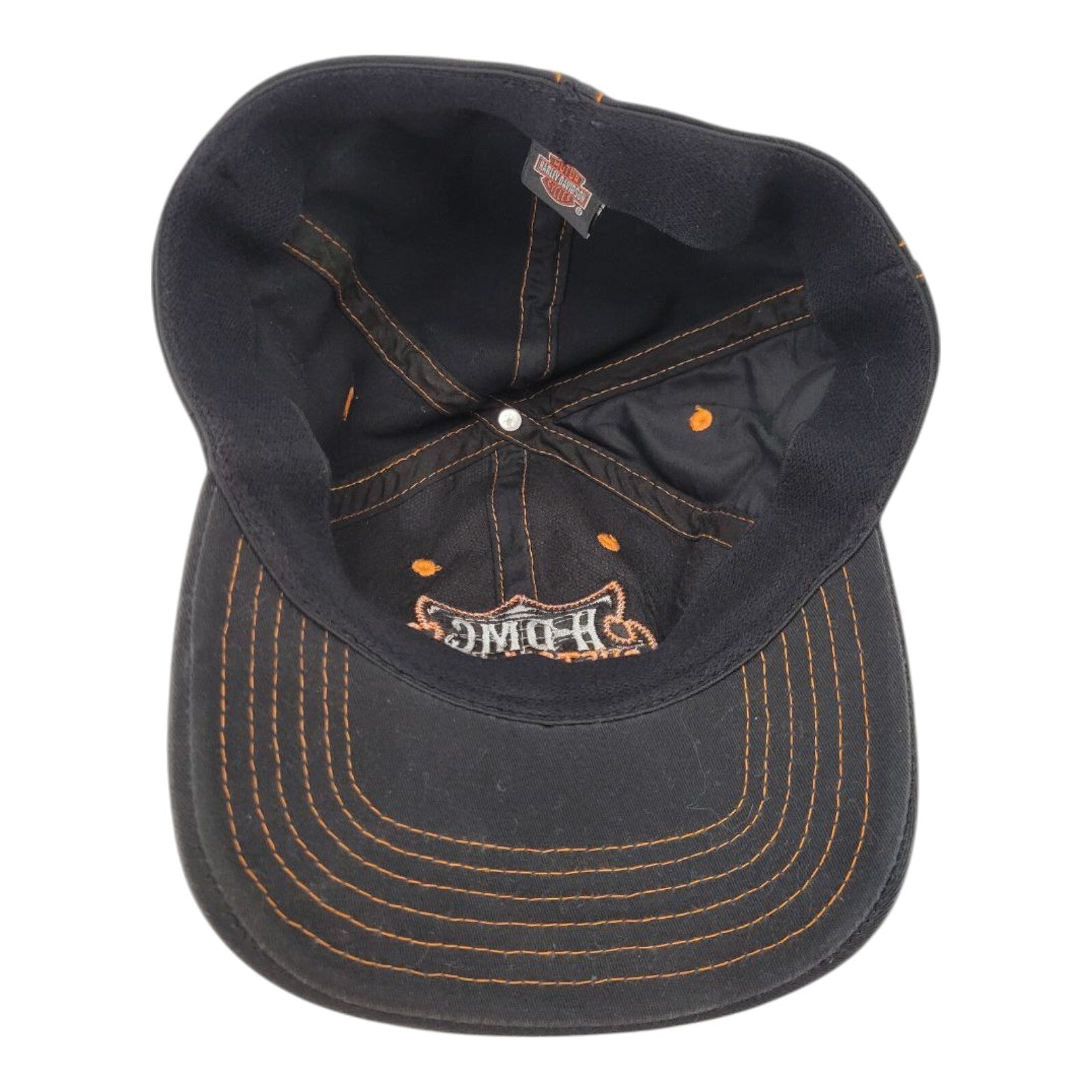 Harley Davidson HDMC Custom Iron Motorcycle Trucker Flex Fit Hat Black