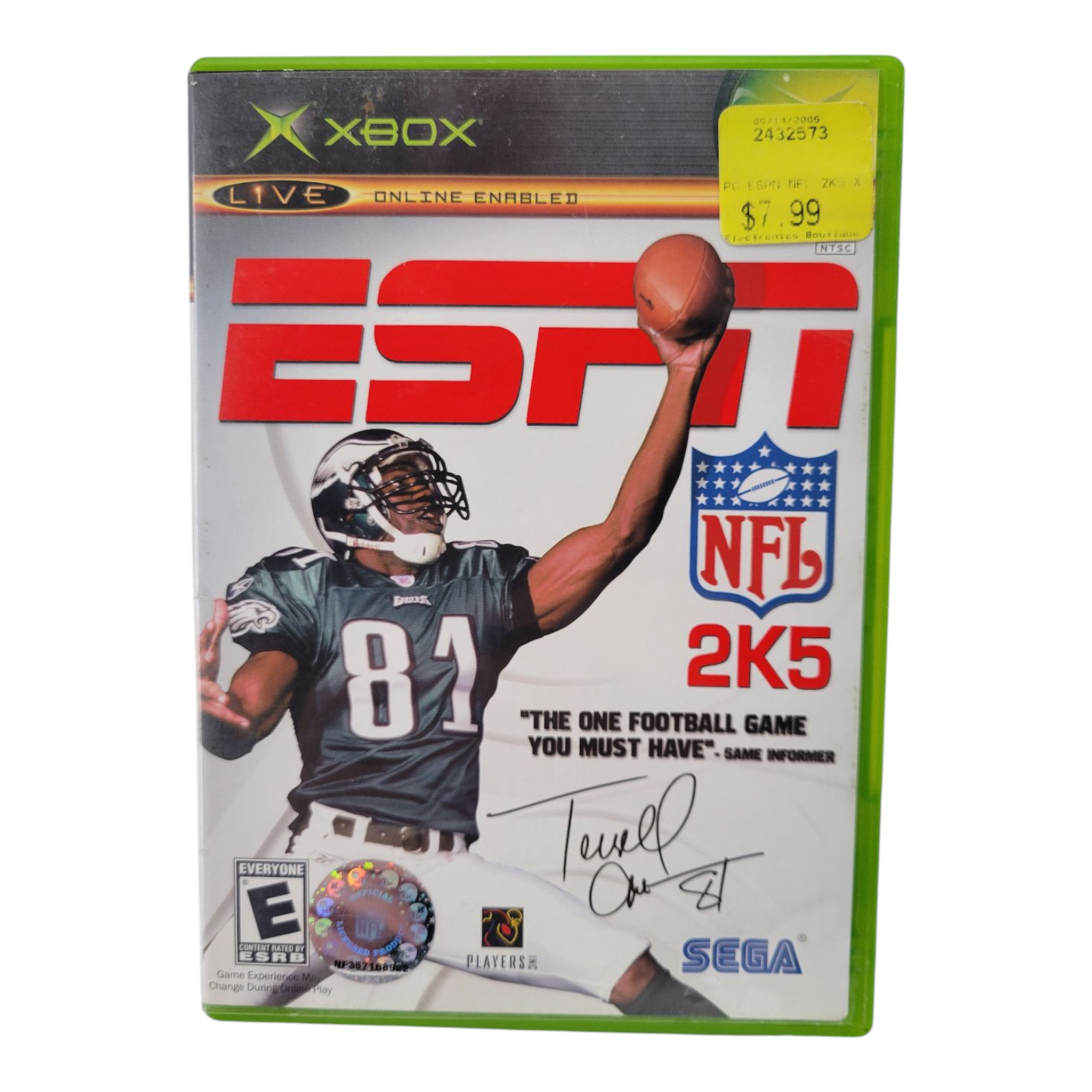 SEGA ESPN NFL 2K5 Xbox 2004 Complete with Manual Case