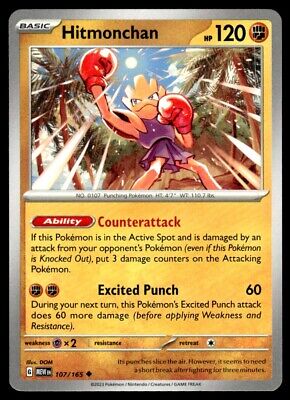 Pokemon 2023 Scarlet & Violet 151 Hitmonchan Uncommon #107 Near Mint Card