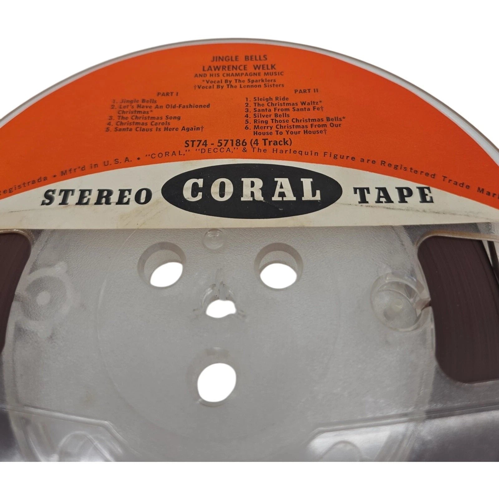 Lawrence Welk Jingle Bells Reel to Reel Tape Coral Stereo Tape ST74-57186