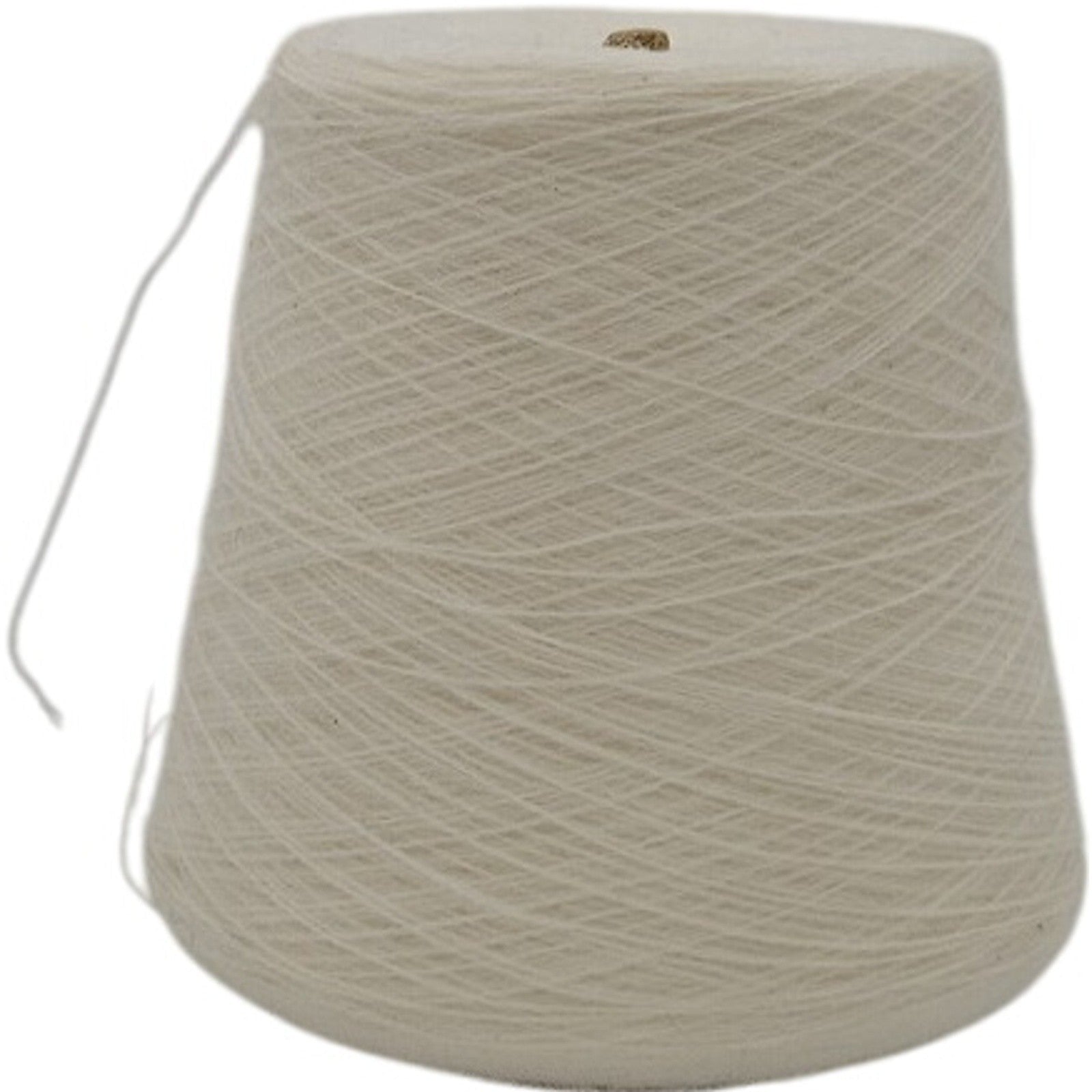 Vintage Spinnerin Bone Off White Acrylic Weaving Yarn Cone 2/24 Lot 20642