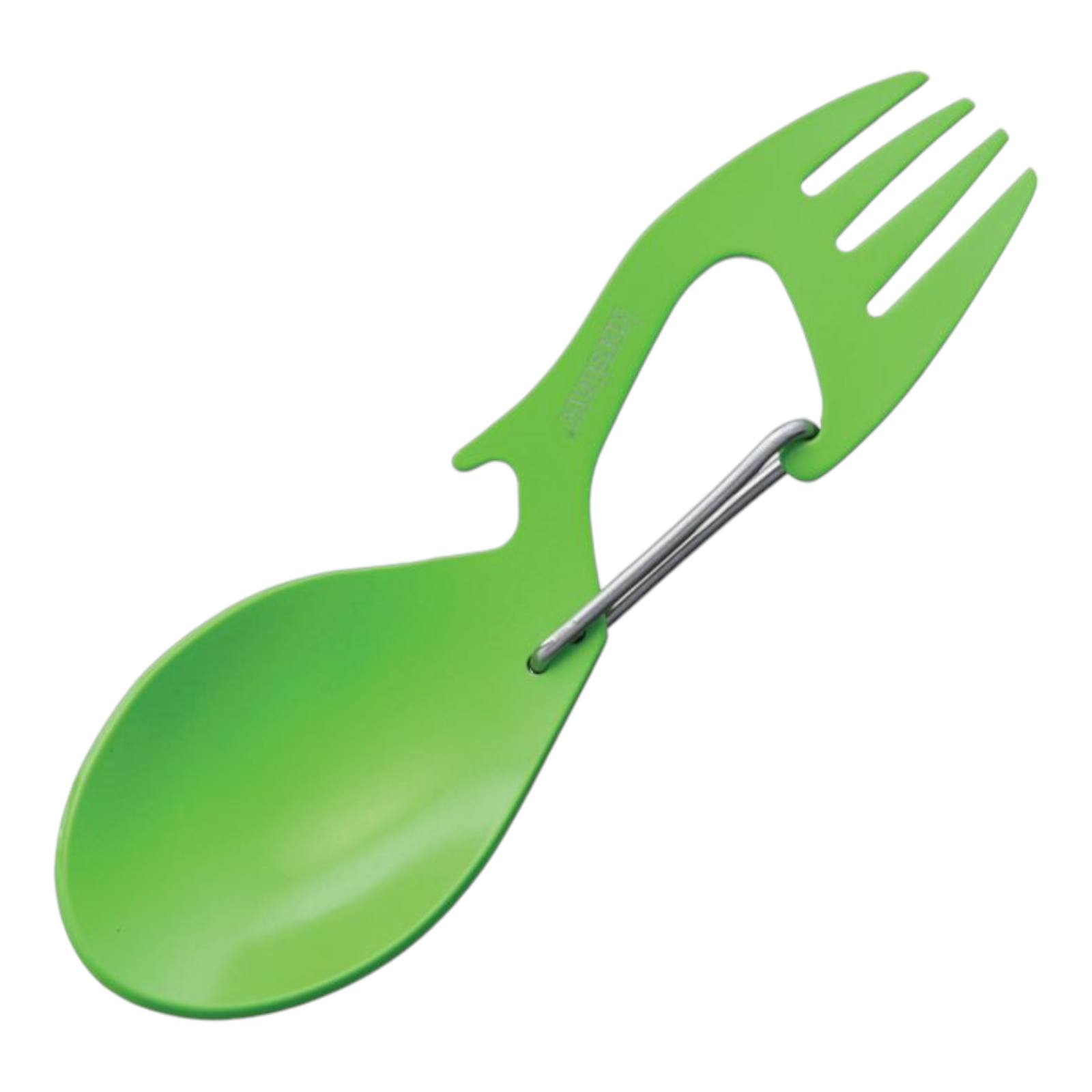 Kershaw Ration Eating Tool Green Fork Spoon Bottle Opener with Carabiner