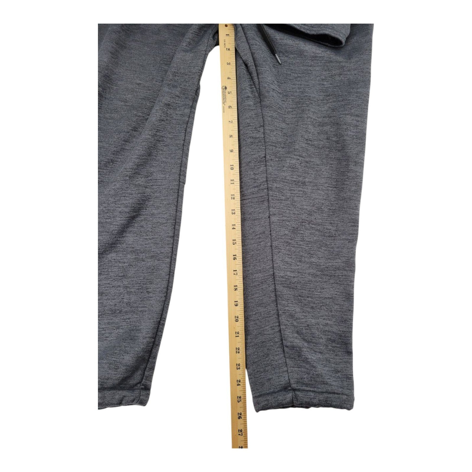 AND1 Men's Gray Fleece Jogger Sweatpants Size L Zipper Pockets Pull-On