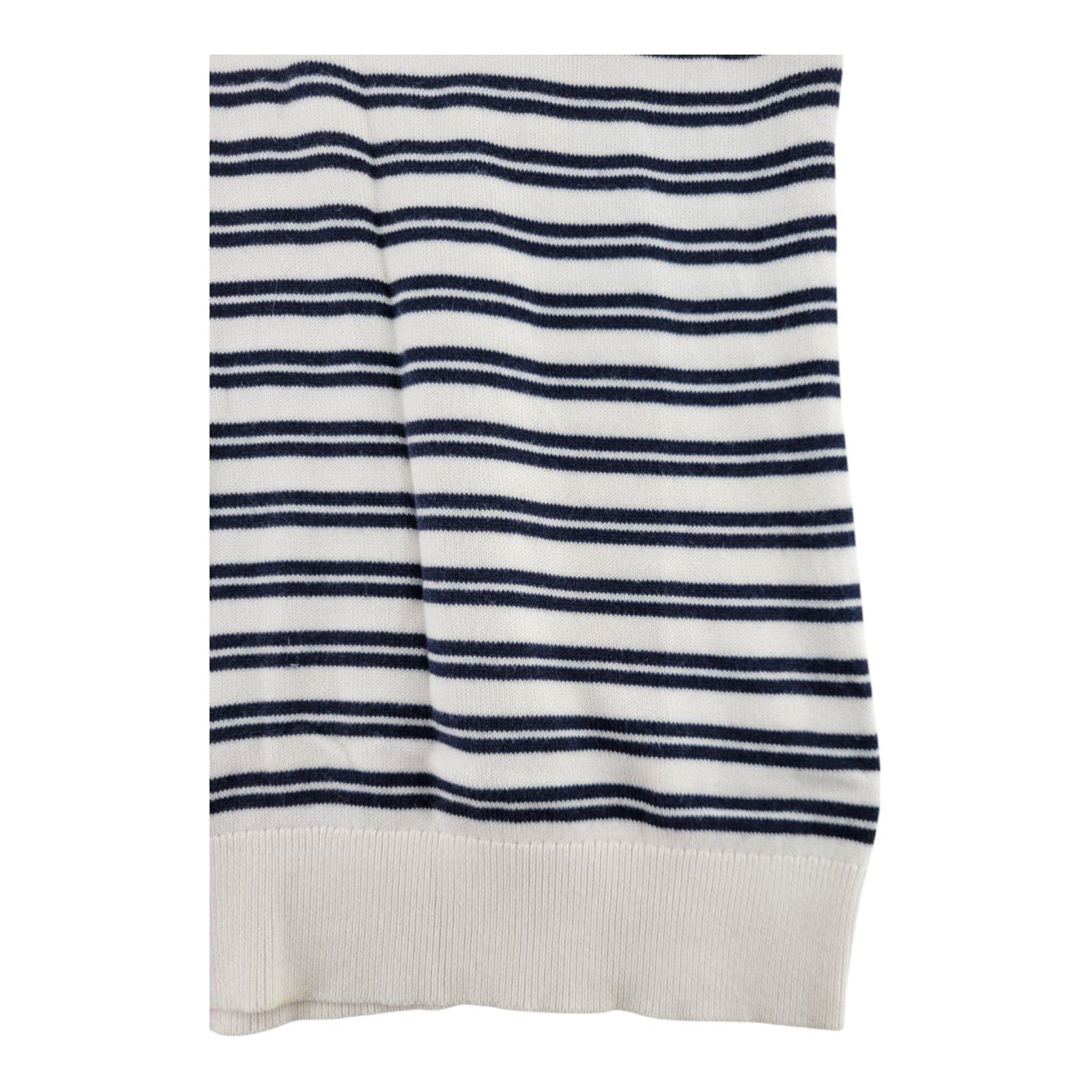 Banana Republic Womens Striped Sweater Top Orange Navy White Short Sleeve S