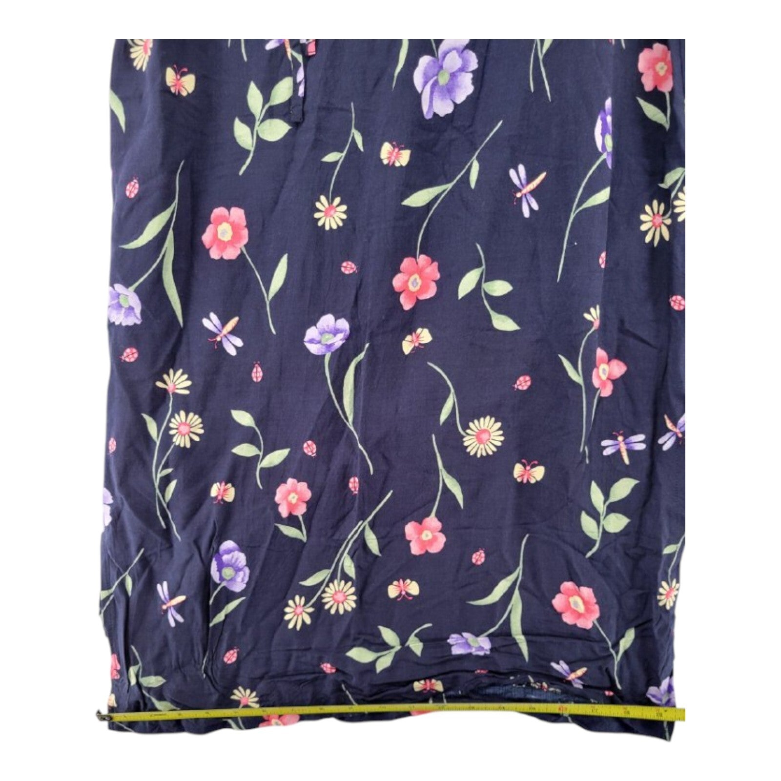 Kathie Lee Collection Navy Floral Sleeveless Maxi Dress Size 5/6