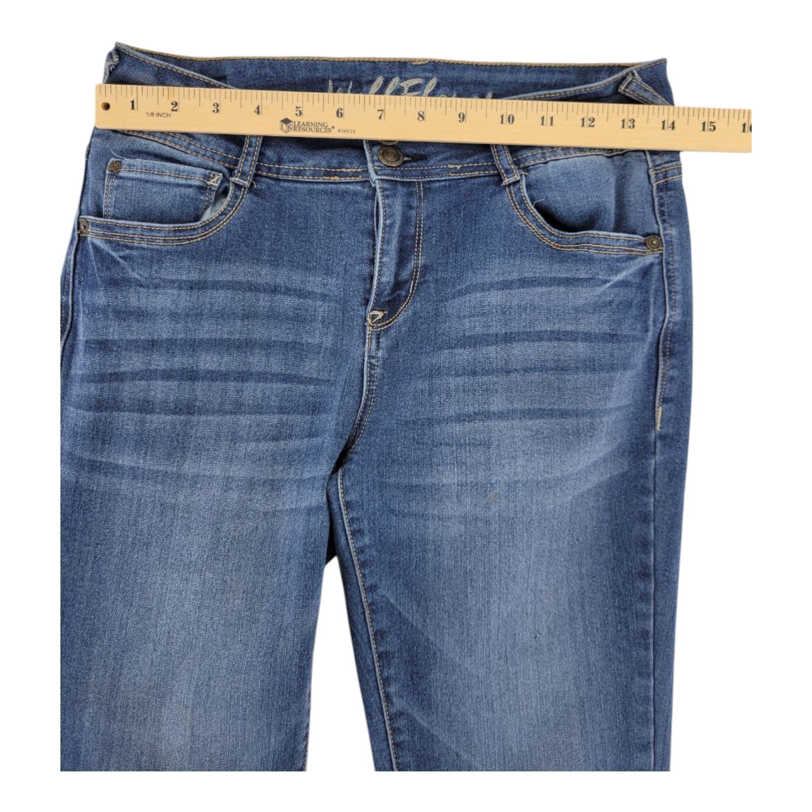 WallFlower Womens Skinny Jeans Blue Mid Rise Stretch Denim Pants Size 9
