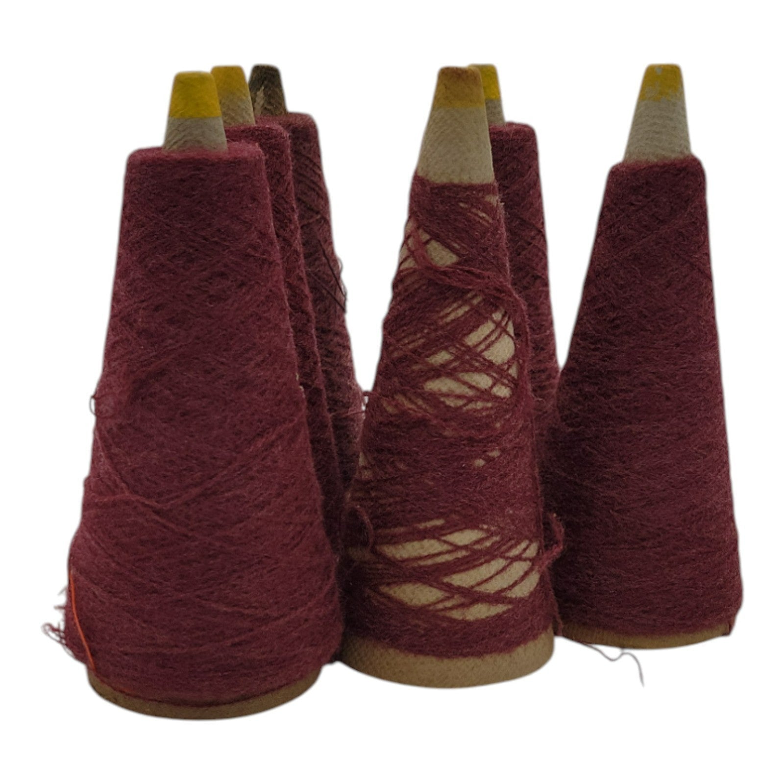 Vintage Templon 2/24 Berry Heather Yarn Cone Lot of 6