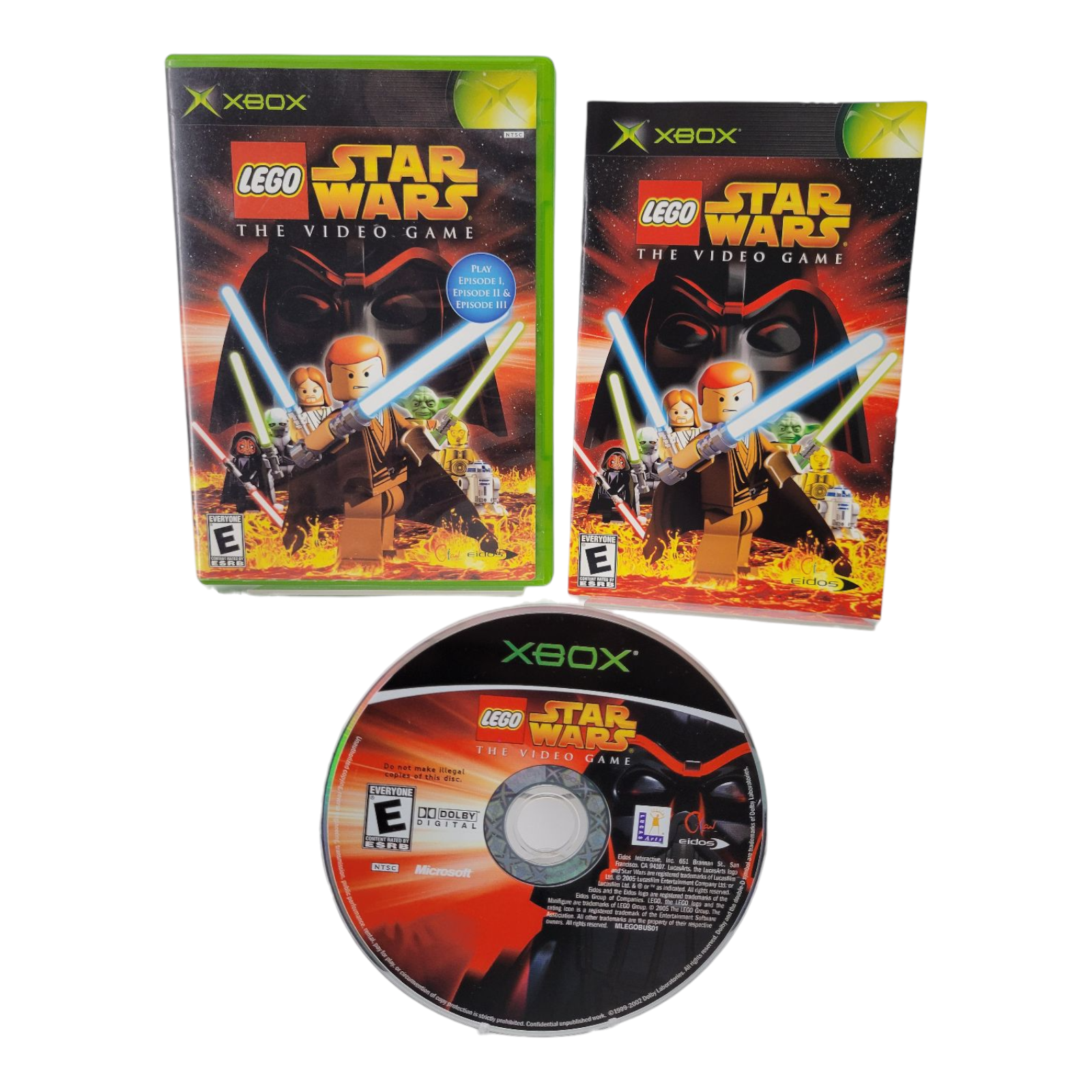 LEGO Star Wars The Video Game Xbox 2005 Complete Manual Case