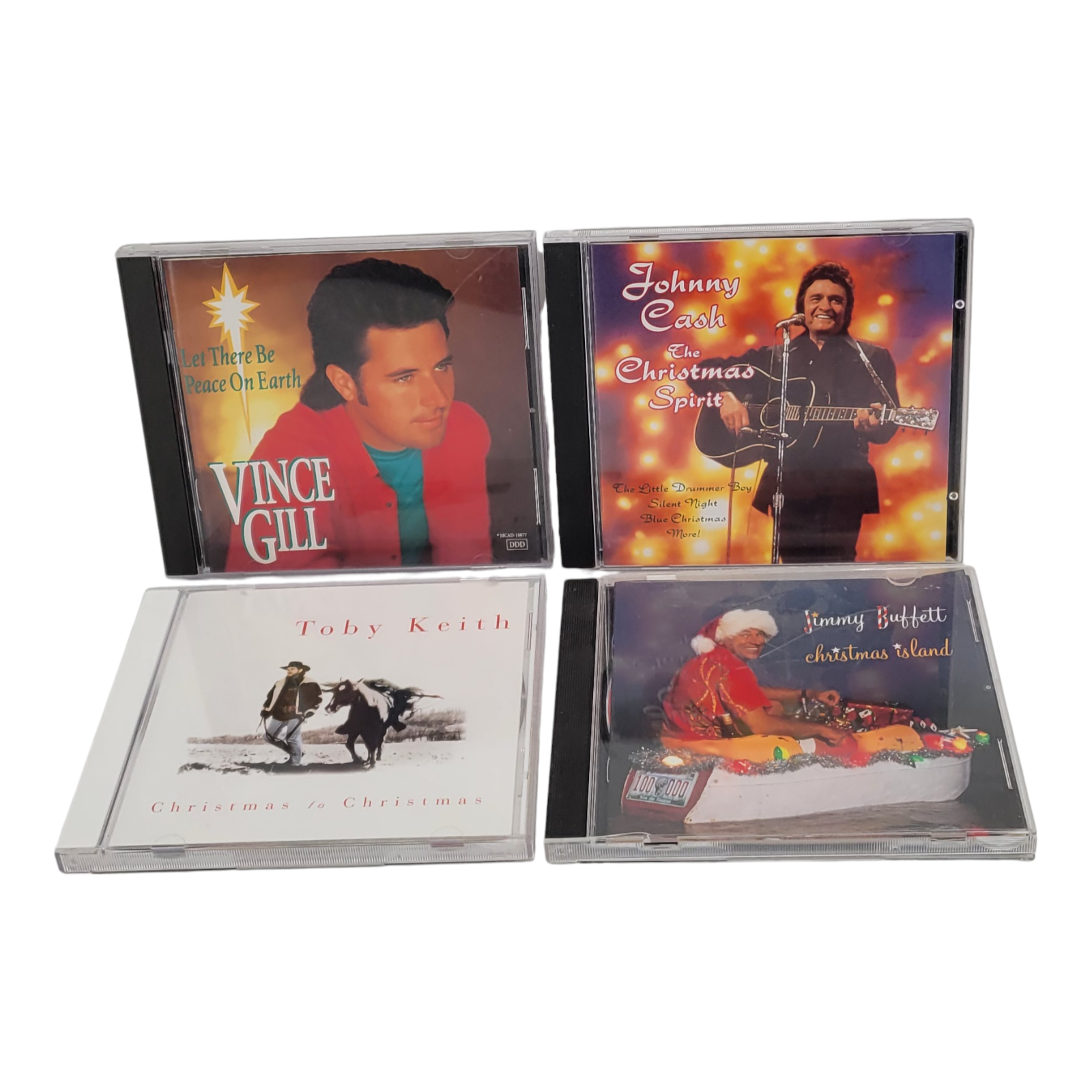 Country Christmas Music 4 CD Bundle Buffett Keith Cash Gill