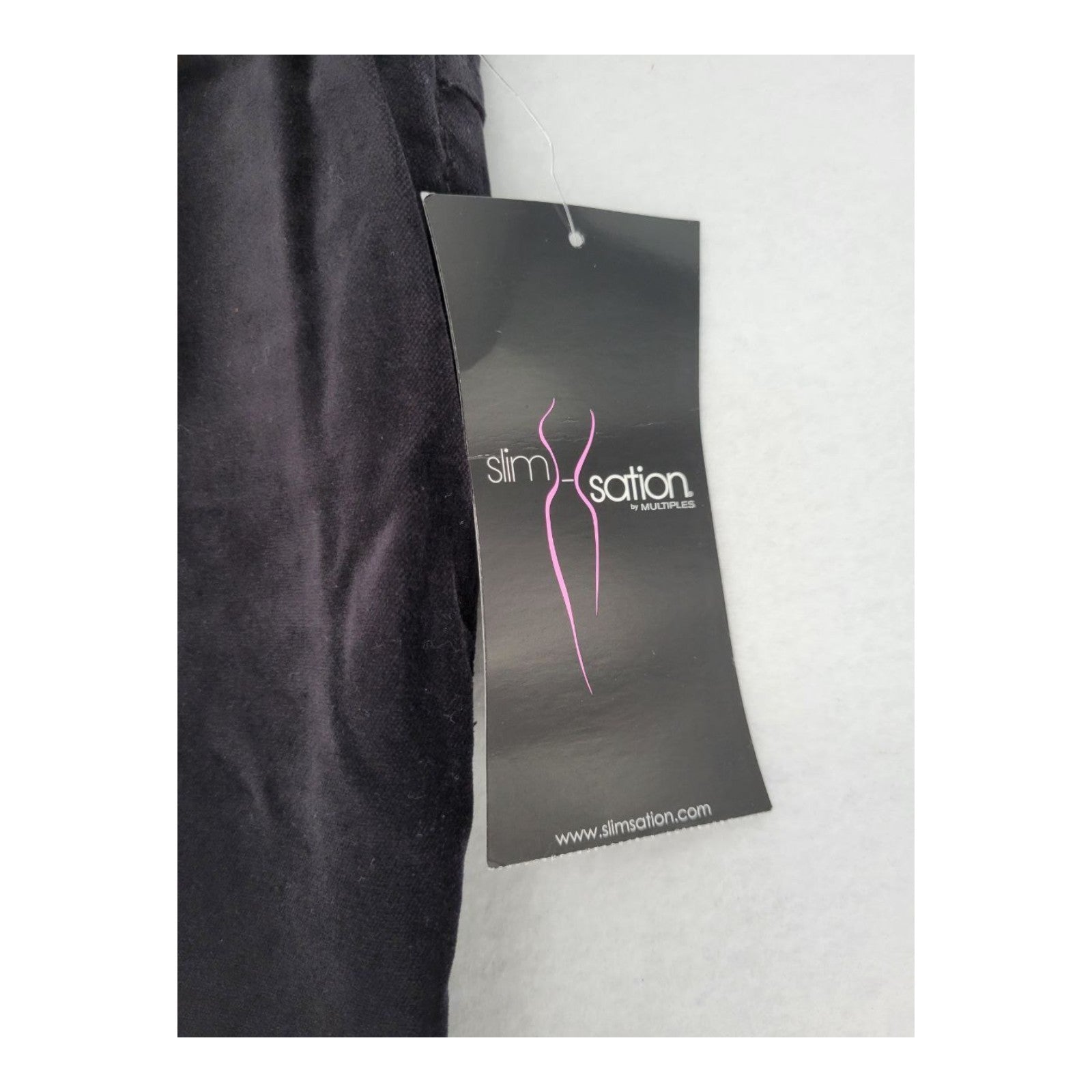Slim-Sation Women's Black Pull-On Pants Size 8 Tummy Control Stretch Fit