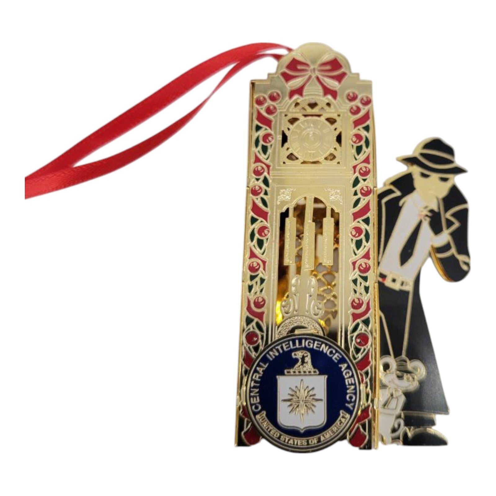 CIA Central Intelligence Agency Spy Guy Christmas Ornament with Box