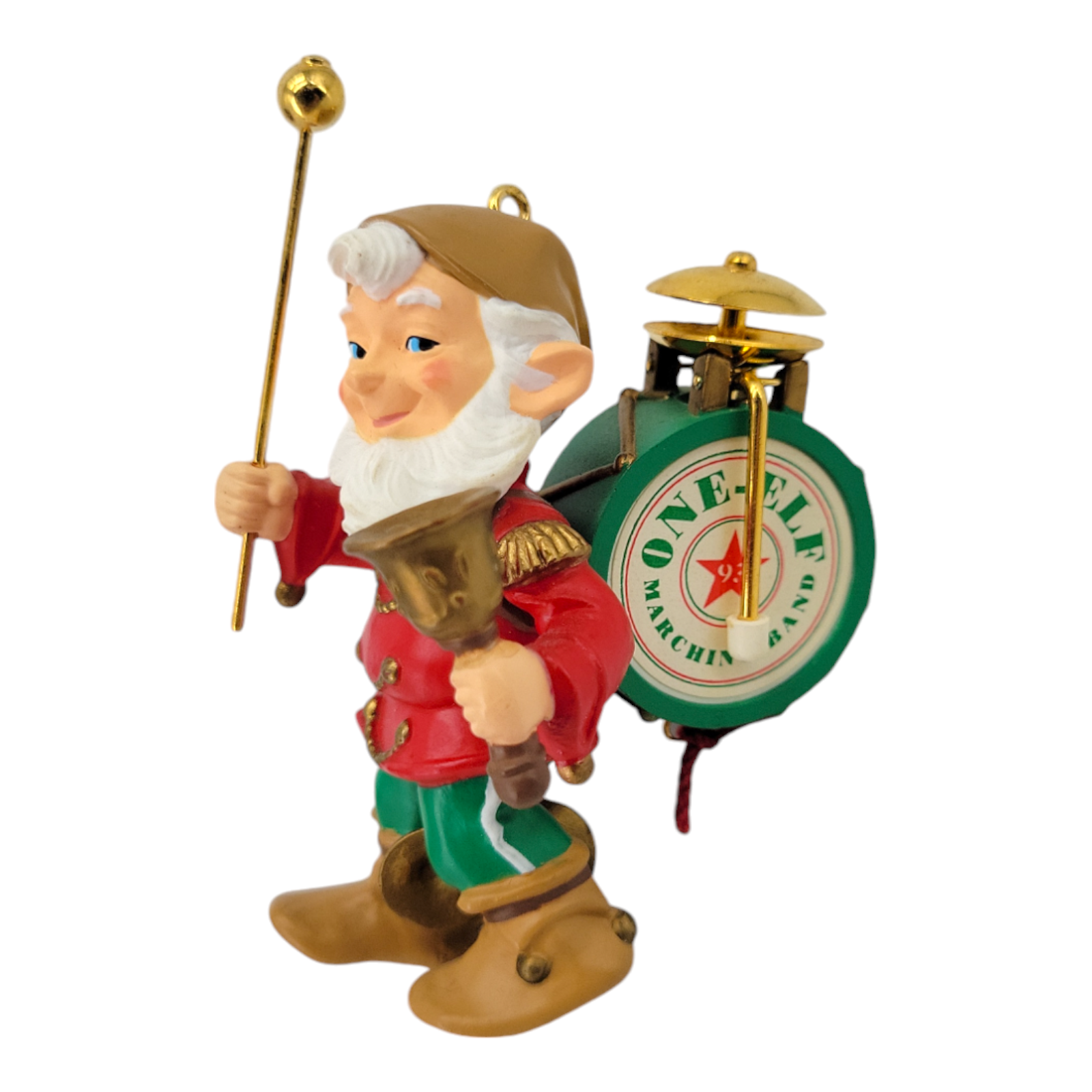 1993 Hallmark Keepsake Ornament One Elf Marching Band Christmas Collectible