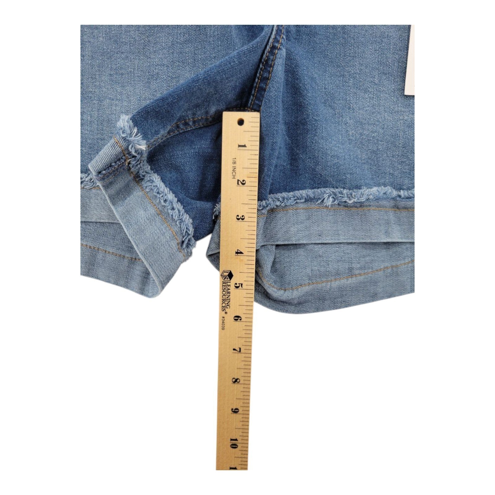 Celebrity Pink Women's Jean Shorts 22 Blue 5" Inseam Frayed Hem Denim