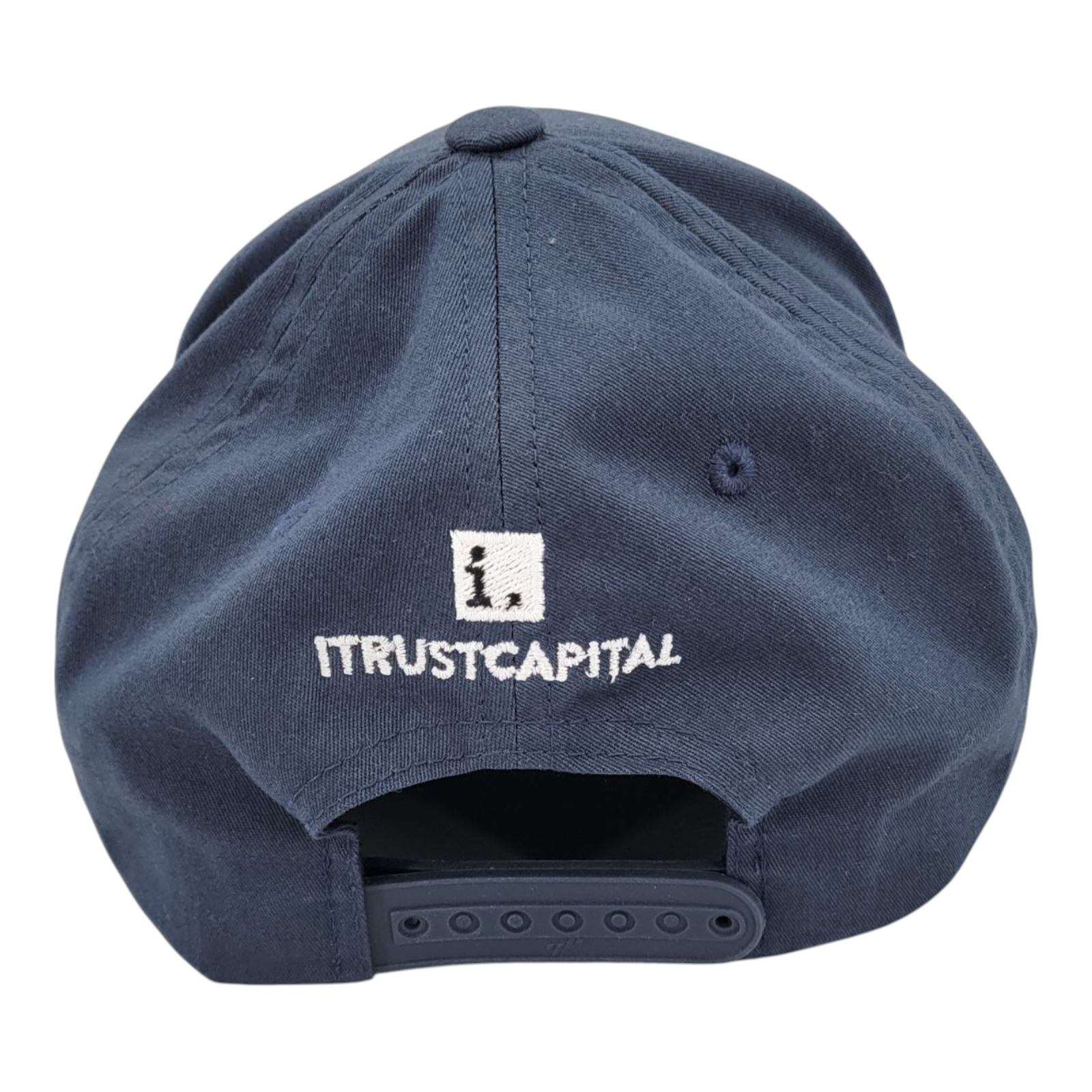 Yupoong Classics iTrust Capital Crypto Mom Snapback Blue Hat Embroidered Logo