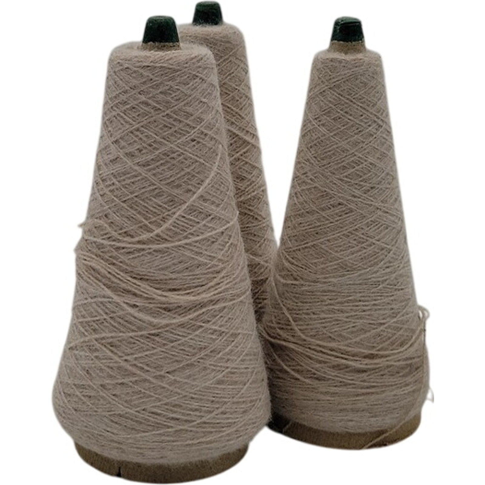 Vintage Templon 2/24 Tan Heather Wool Nylon Blend Cone Yarn Lot S-79823