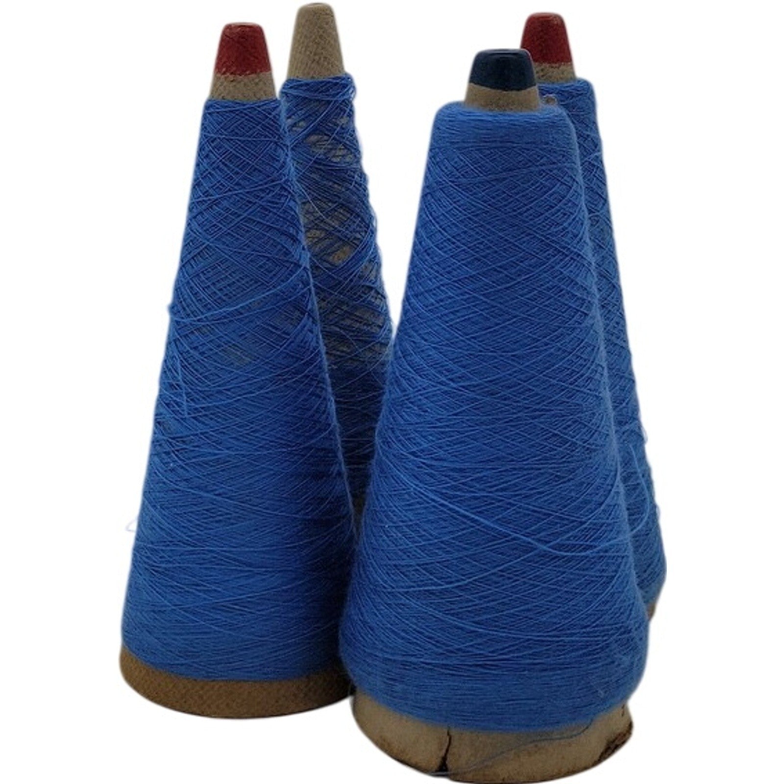 Vintage Phoenix Dye Works Royal Blue Chemspun 1/28 Weaving Yarn Cone Lot of 4